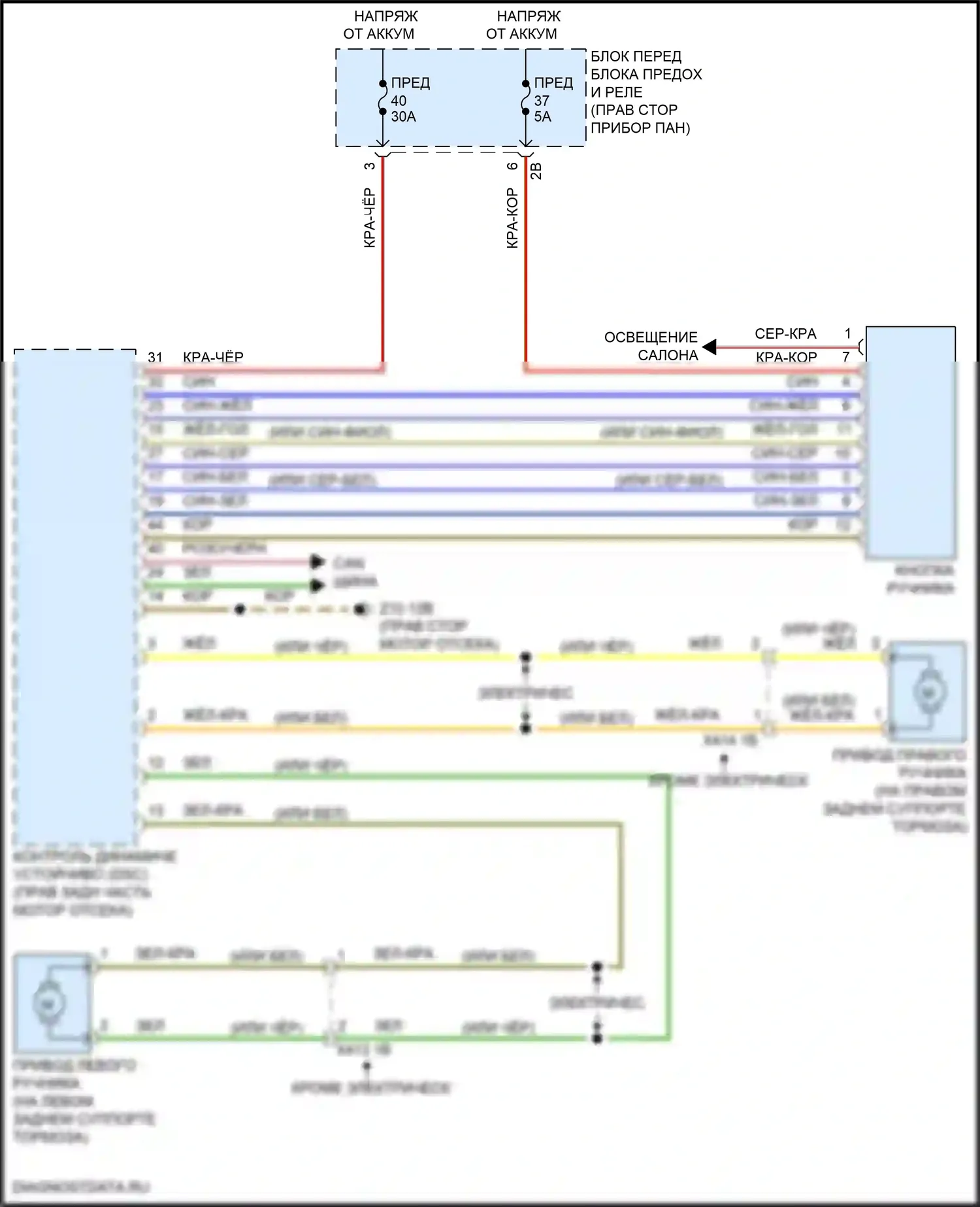 Cooper SE MINI III рестайлинг 2 (2021-2024): Электросхема блокировки селектора 