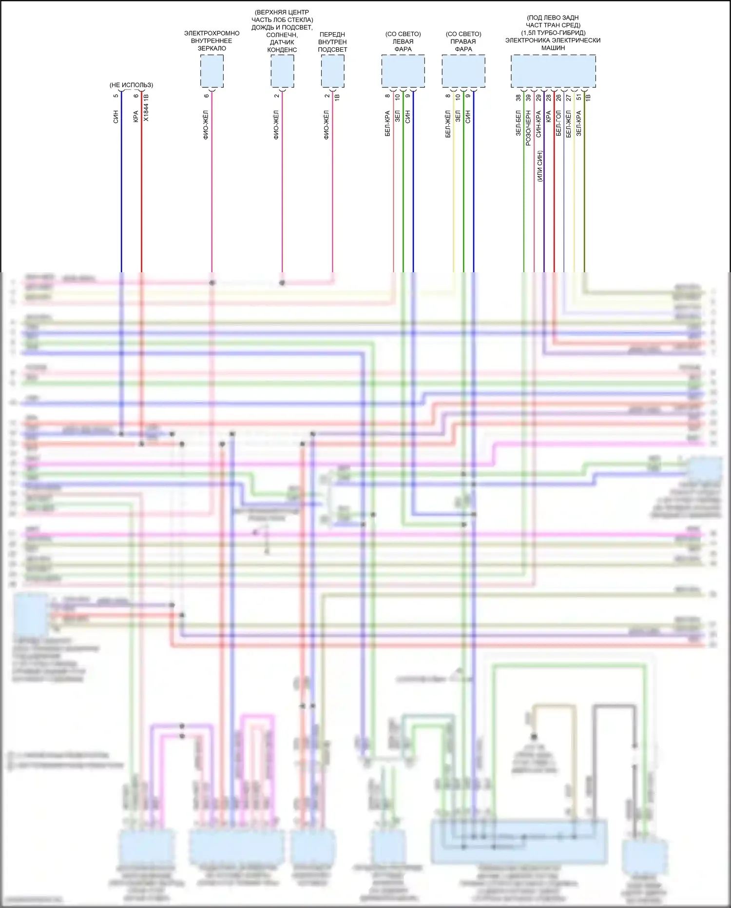 Cooper SE MINI III рестайлинг 2 (2021-2024): Электросхема шины высокого/низкого уровня (3 из 4) 