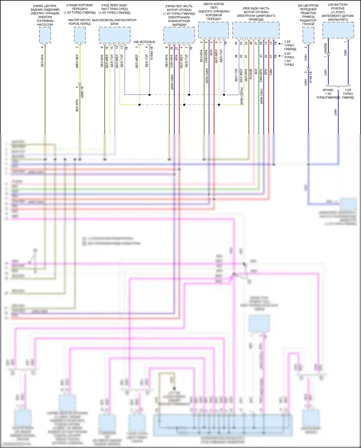 Cooper SE MINI III рестайлинг 2 (2021-2024): Электросхема шины высокого/низкого уровня (4 из 4) 