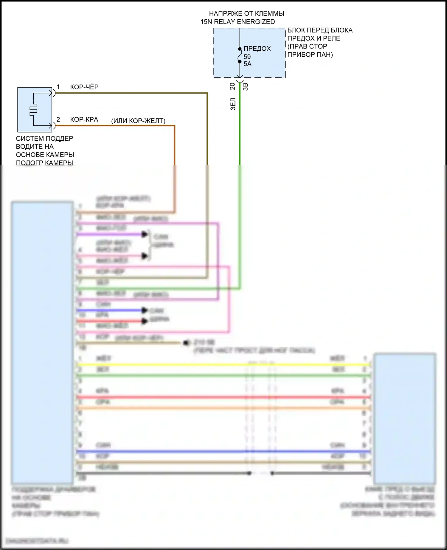 Cooper SE MINI III рестайлинг 2 (2021-2024): Электросхема сигнализации о выезде с полосы движения 