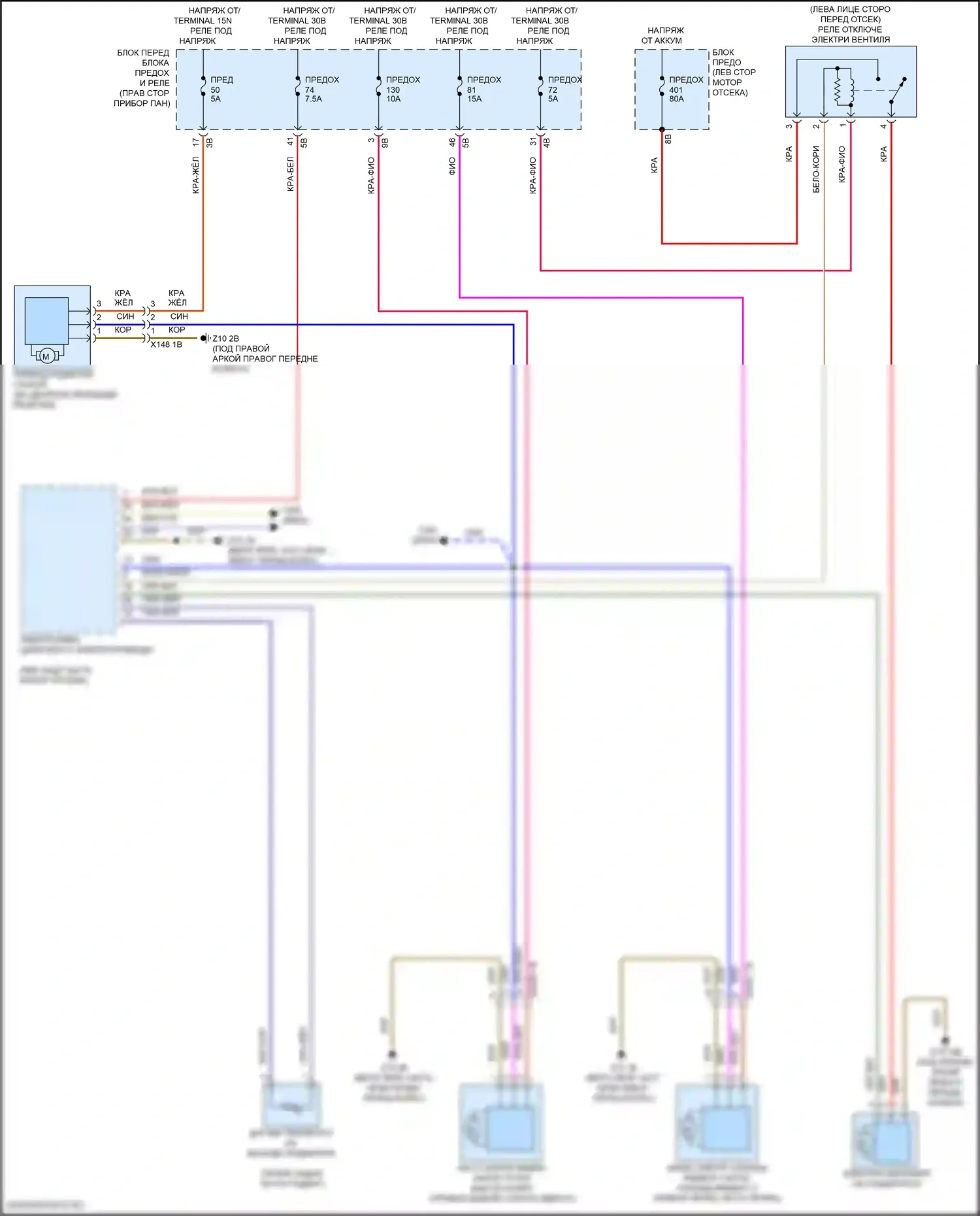 Cooper SE MINI III рестайлинг 2 (2021-2024): Электросхема вентилятора охлаждения, электрическая 