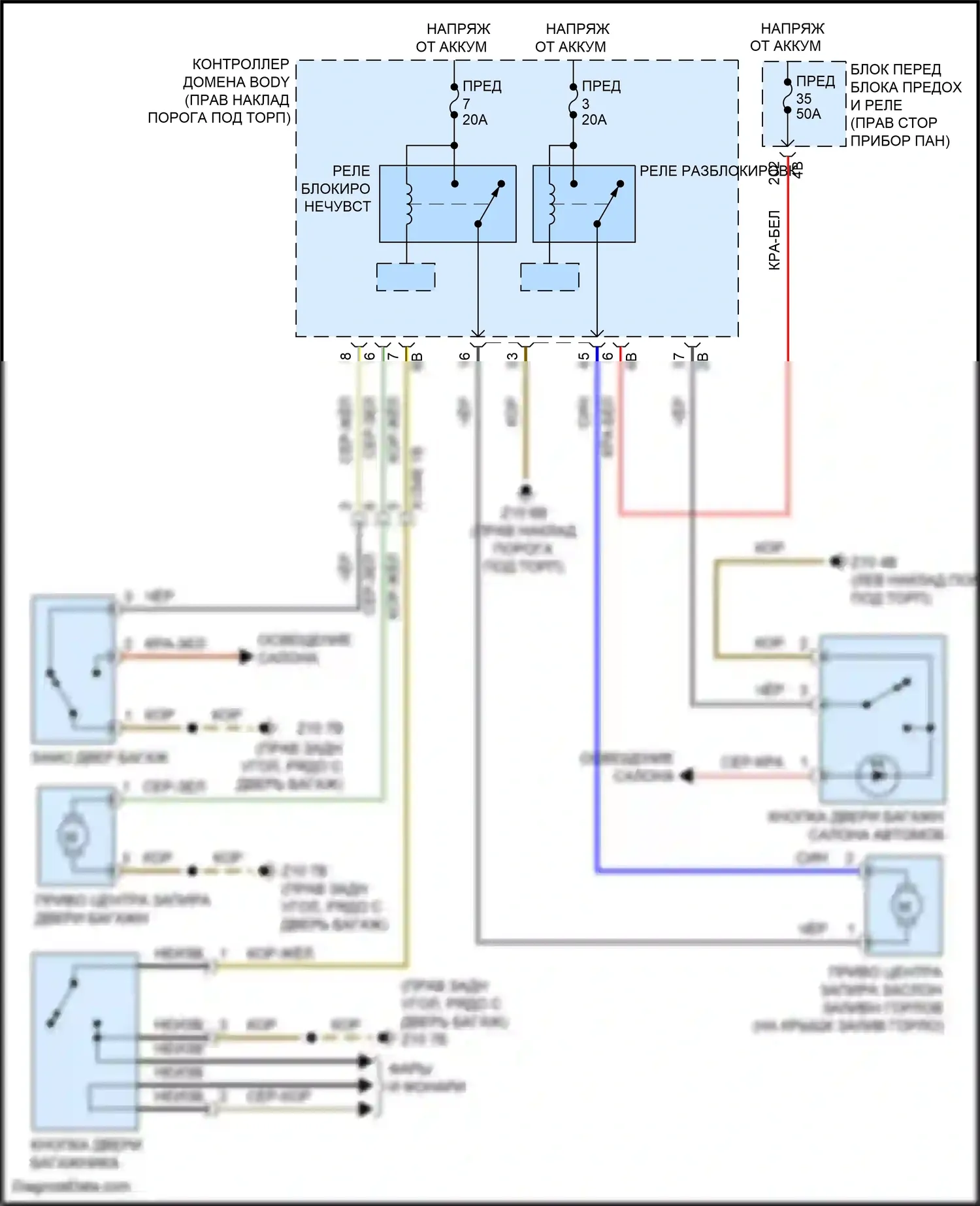 Cooper SE MINI III рестайлинг (2018-2021): Электросхема открытия багажника и лючка топливного бака, кабриолет 