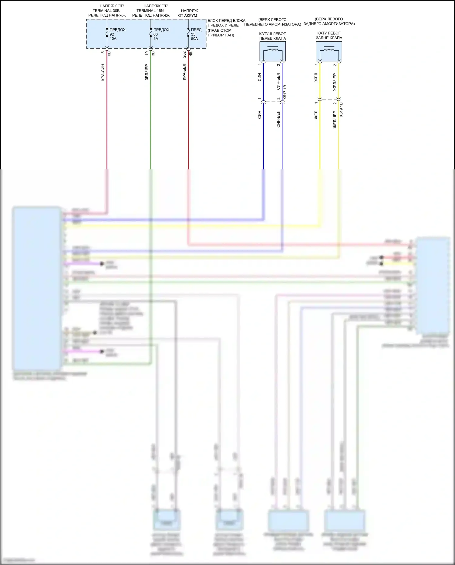 Cooper SE MINI III рестайлинг (2018-2021): Электросхема электронной подвески 