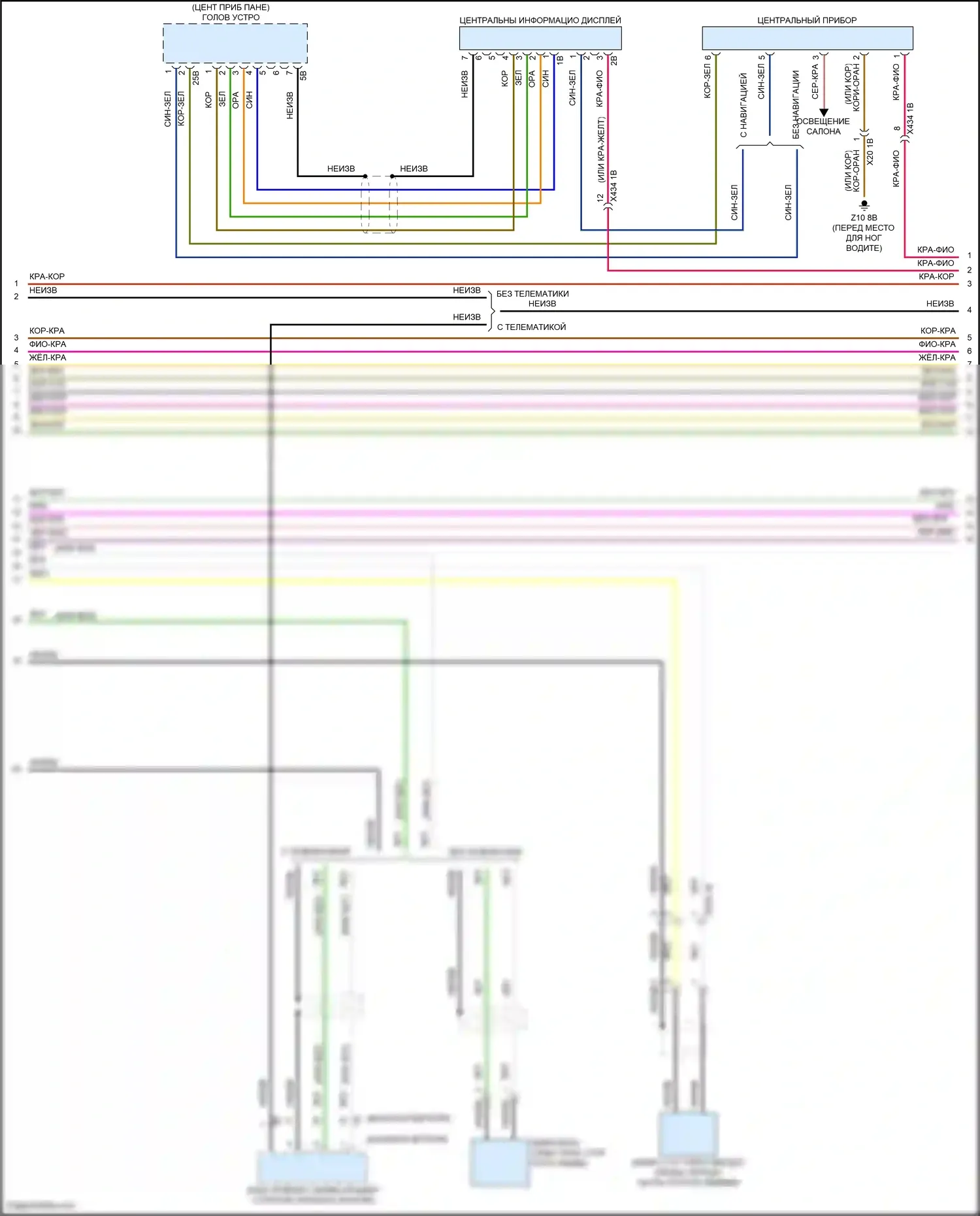 Cooper SE MINI III рестайлинг (2018-2021): Электросхема магнитолы, с базовой магнитолой и активным звуковым оформлением (2 из 4) 