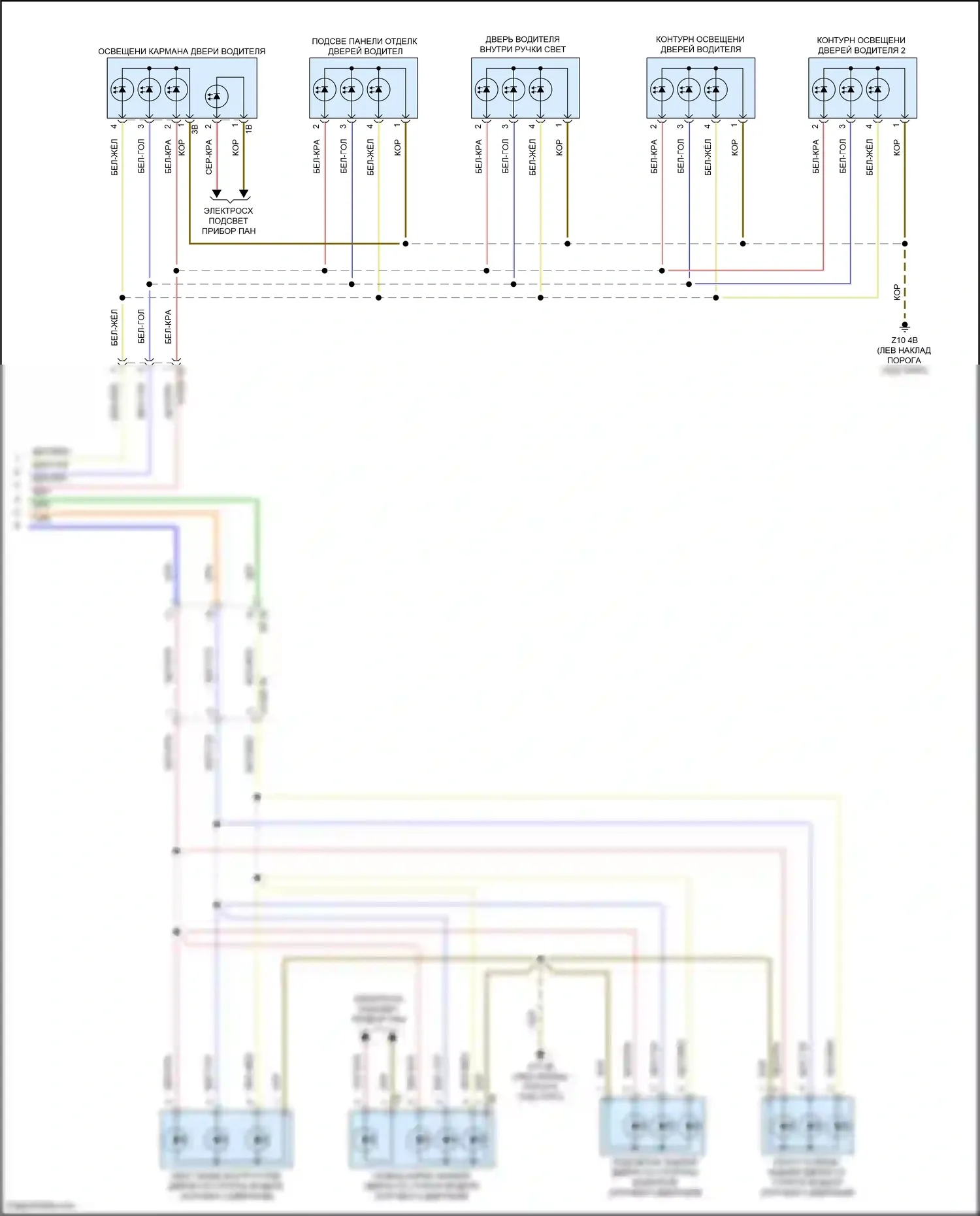 Cooper SE MINI III рестайлинг (2018-2021): Электросхема освещения салона (6 из 6) 