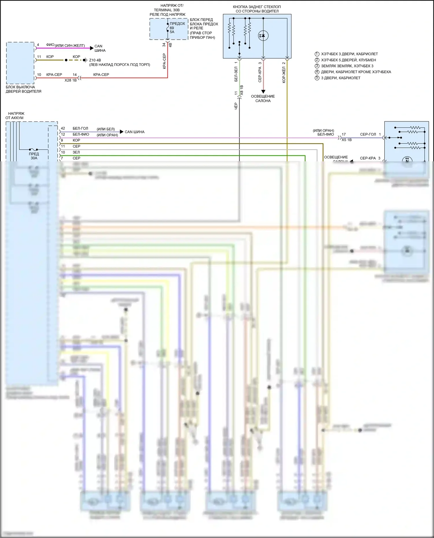 Cooper SE MINI III рестайлинг (2018-2021): Стеклоподъемники электросхема 