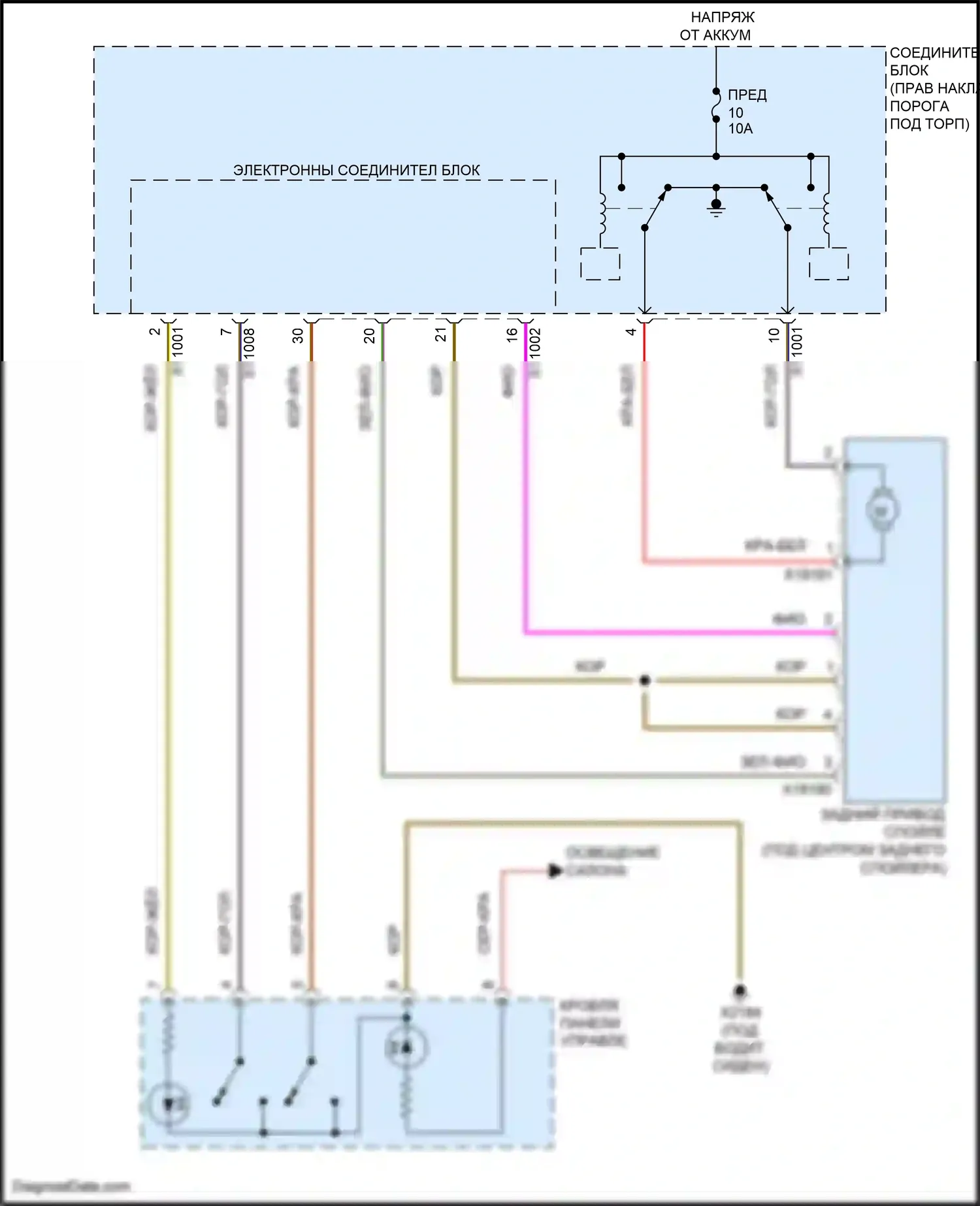 Cooper MINI II рестайлинг (2010-2015): Электросхема активных управление кузовом и подвеской 