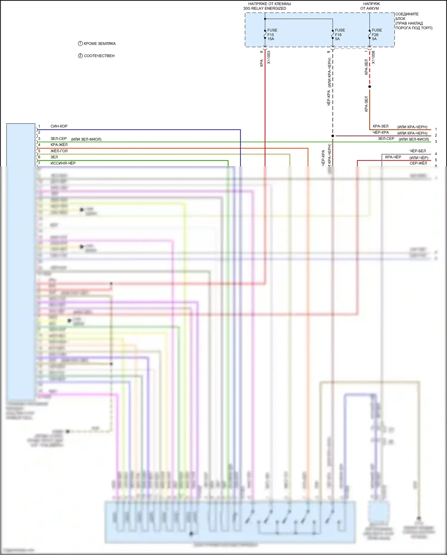 Cooper MINI II рестайлинг (2010-2015): Электросхема коробки передач (1 из 2) 