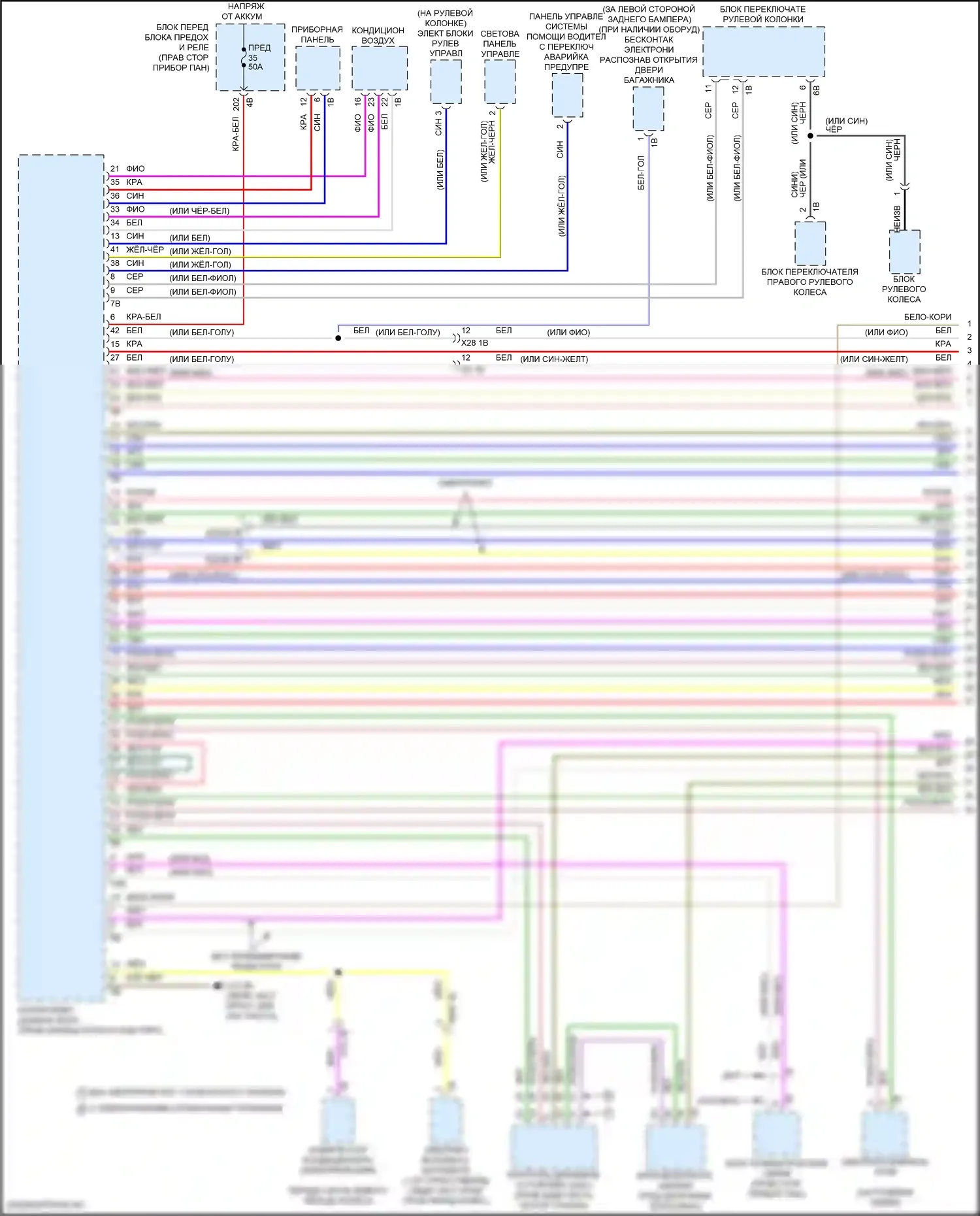 Cooper MINI III рестайлинг 2 (2021-2024): Электросхема шины высокого/низкого уровня (1 из 4) 