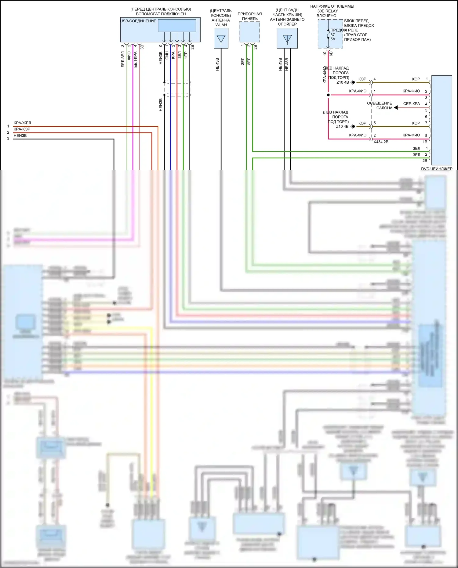 Cooper MINI III рестайлинг 2 (2021-2024): Электросхема магнитолы, с базовой магнитолой и активным звуковым оформлением (4 из 4) 