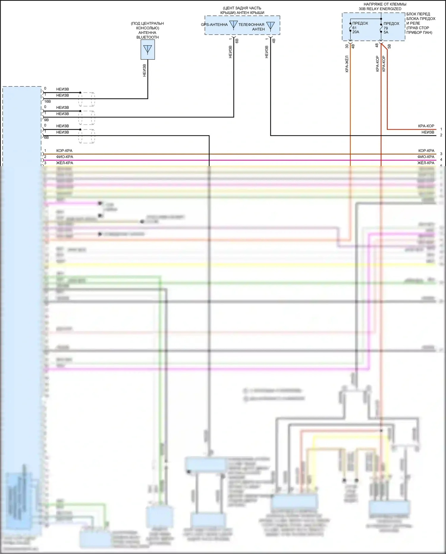 Cooper MINI III рестайлинг 2 (2021-2024): Электросхема навигации, с базовой магнитолой и активным звуковым оформлением (1 из 4) 