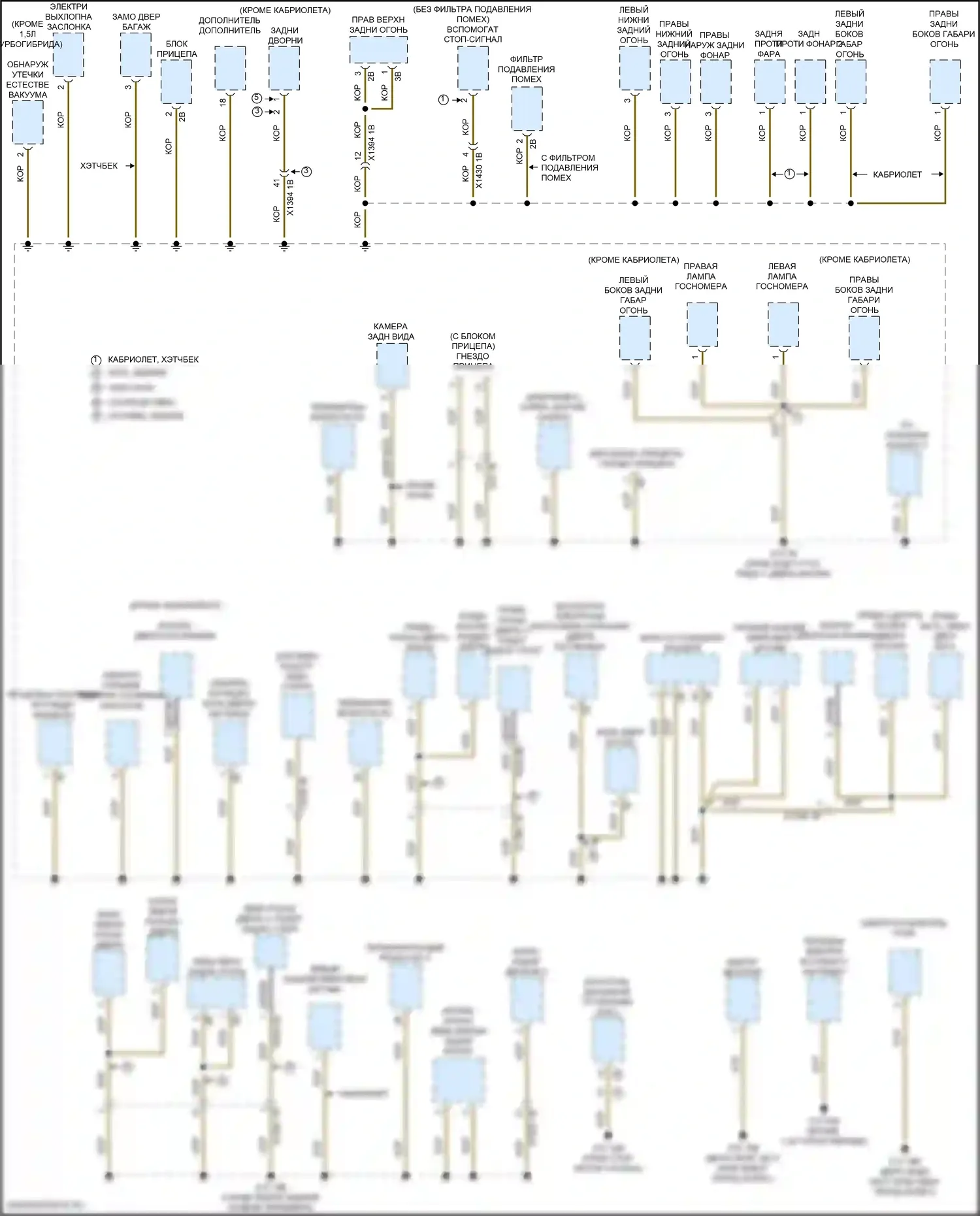 Cooper MINI III рестайлинг 2 (2021-2024): Электросхема точек подключения масс (3 из 4) 