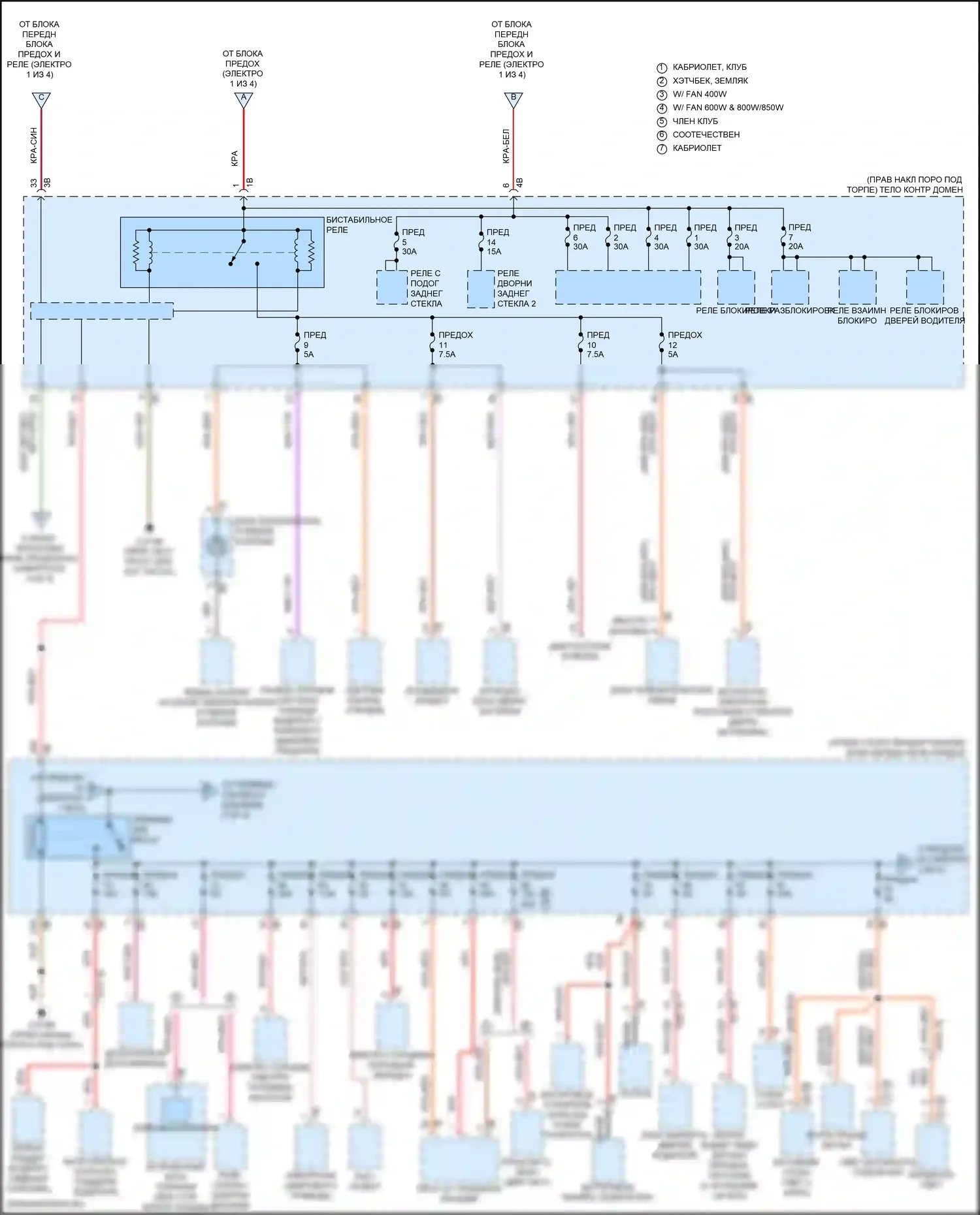 Cooper MINI III рестайлинг (2018-2021): Электросхема блока предохранителей реле (2 из 4) 