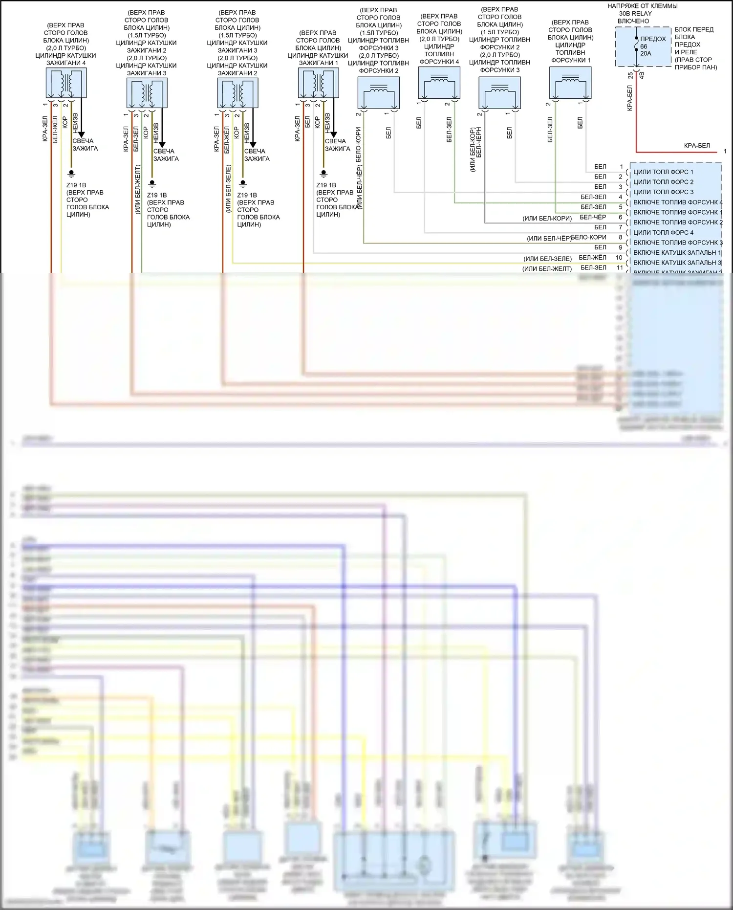 Cooper MINI III рестайлинг (2018-2021): Электросхема двигателя 2.0л турбо (3 из 4) 
