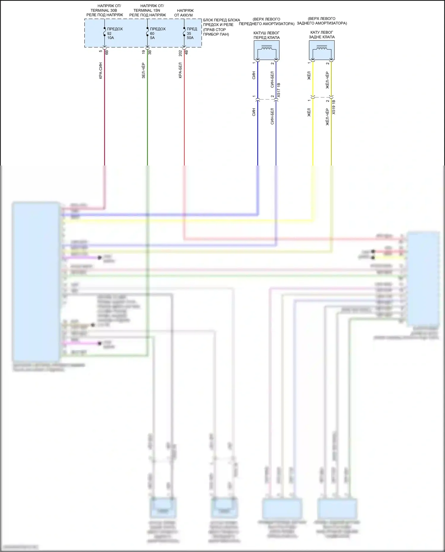 Cooper MINI III рестайлинг (2018-2021): Электросхема электронной подвески 