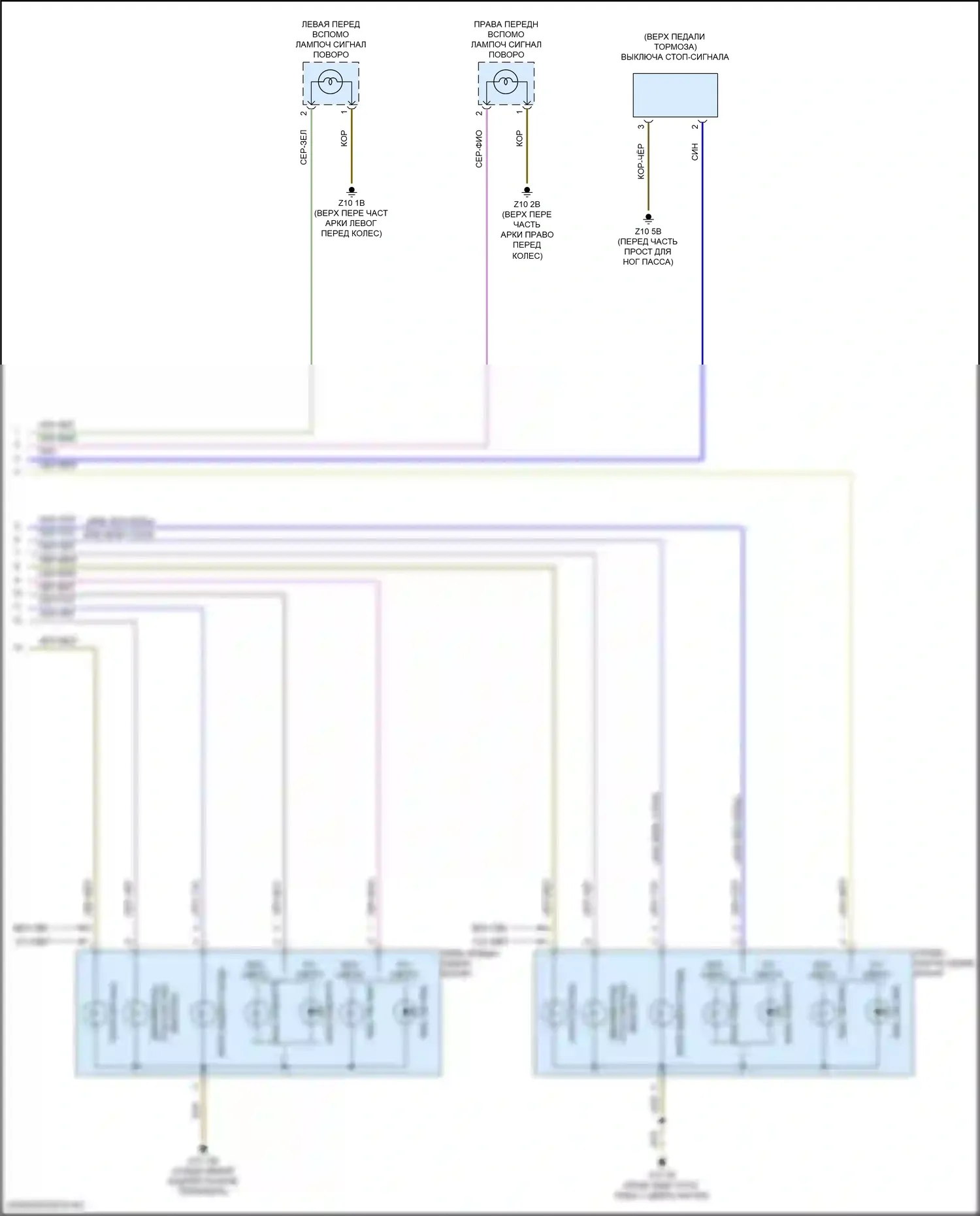 Cooper MINI III рестайлинг (2018-2021): Электросхема фар и фонарей (3 из 3) 