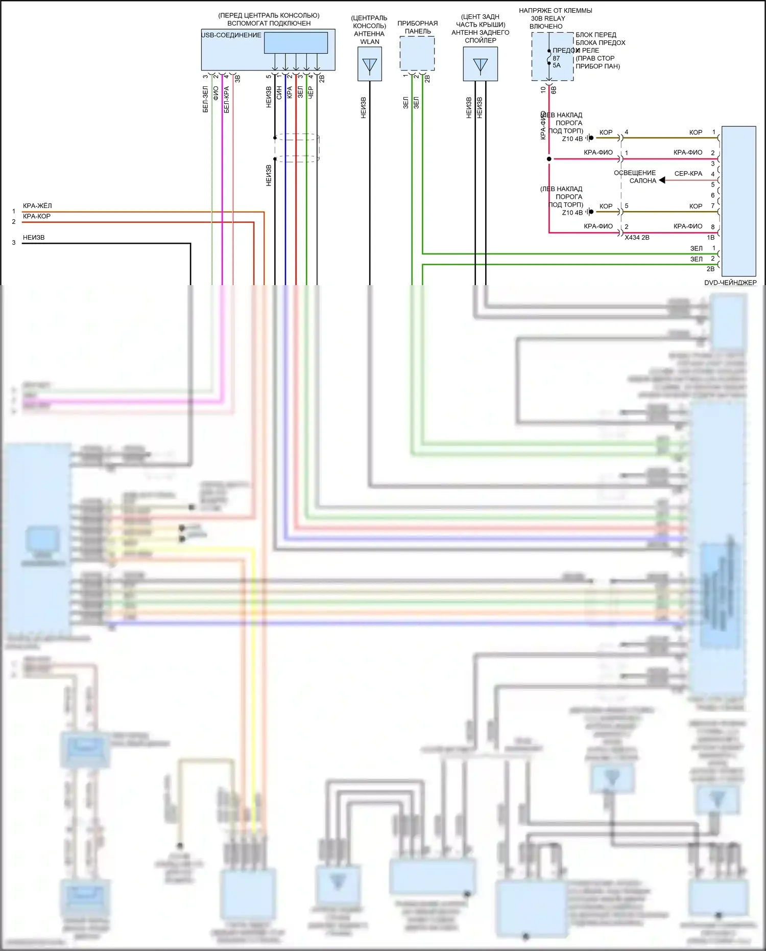 Cooper MINI III рестайлинг (2018-2021): Электросхема магнитолы, с базовой магнитолой и активным звуковым оформлением (4 из 4) 