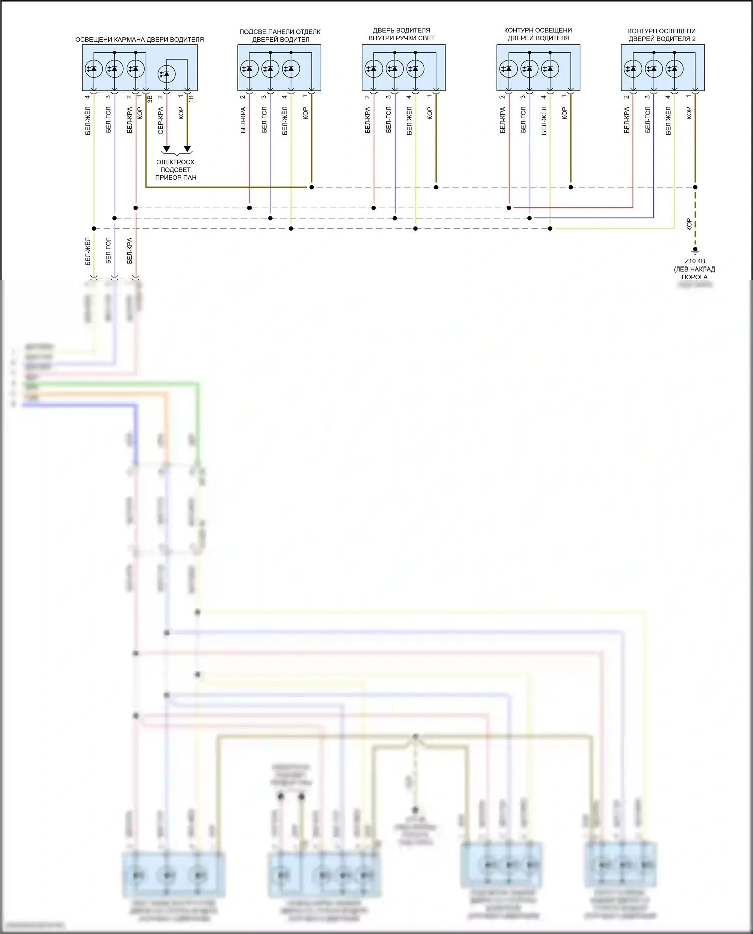 Cooper MINI III рестайлинг (2018-2021): Электросхема освещения салона (6 из 6) 