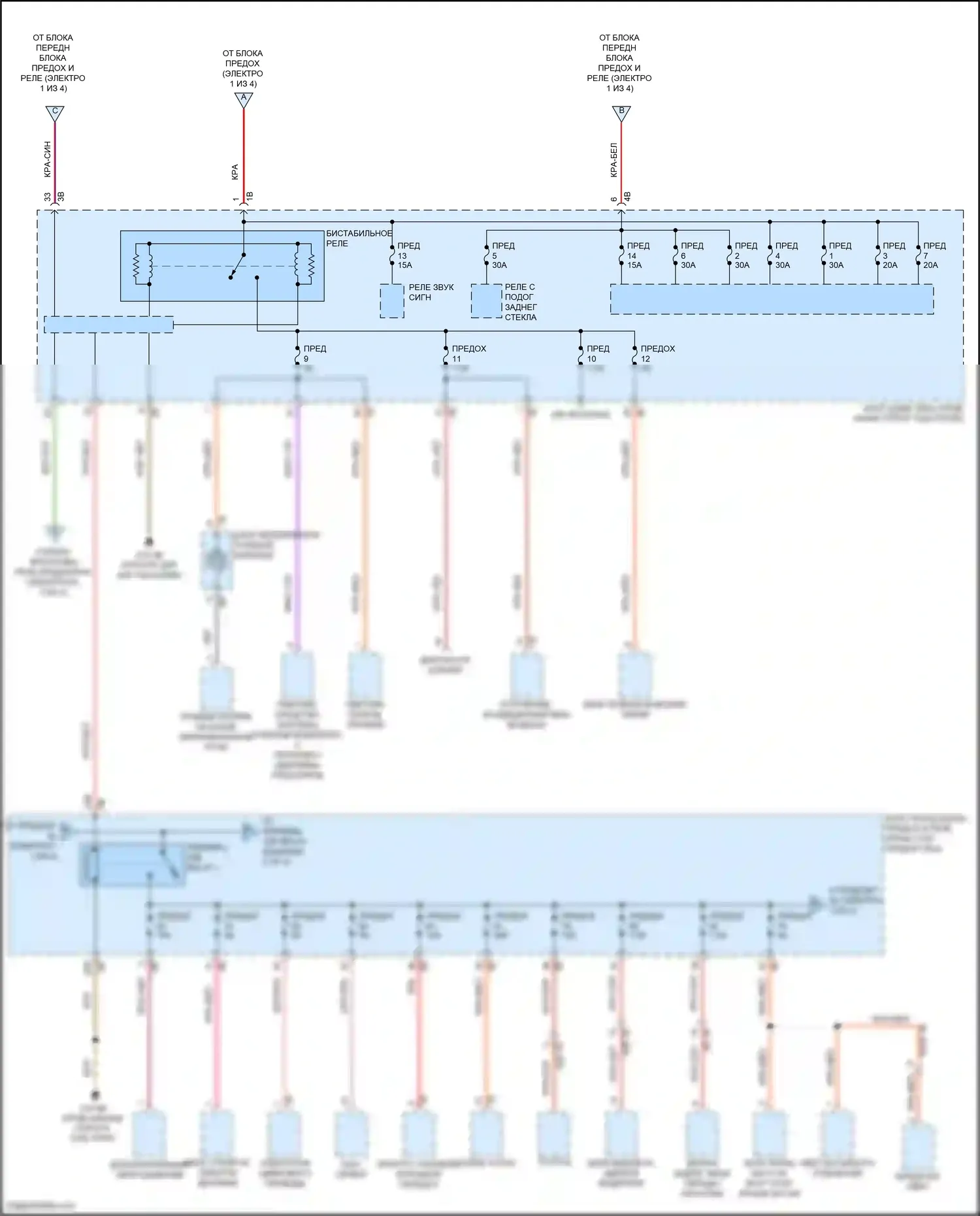 Cooper MINI III (2013-2018): Электросхема блока предохранителей реле, хэтчбек (2 из 4) 