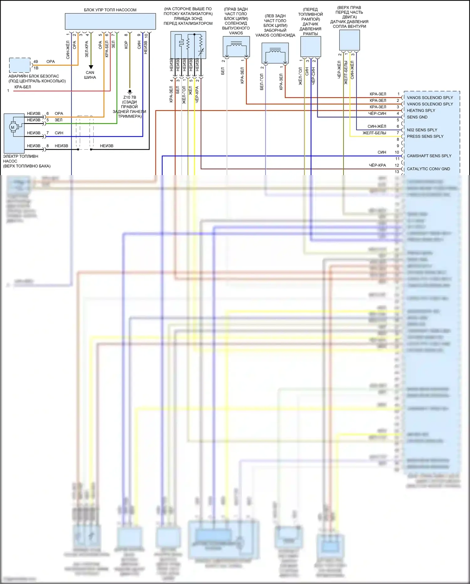 Cooper MINI III (2013-2018): Электросхема двигателя 2.0л турбо (4 из 4) 