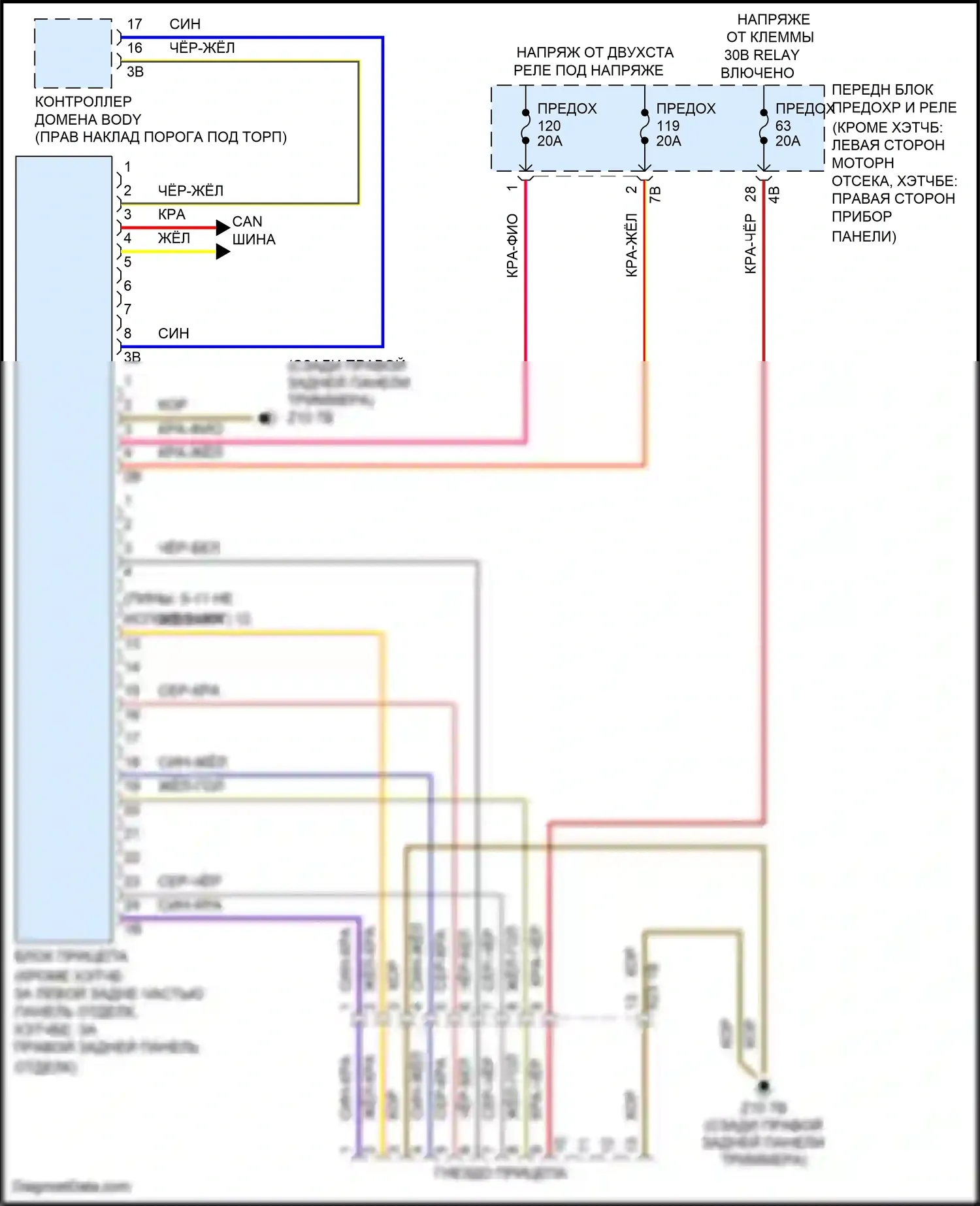 Cooper MINI III (2013-2018): Электросхема буксировки прицепа 