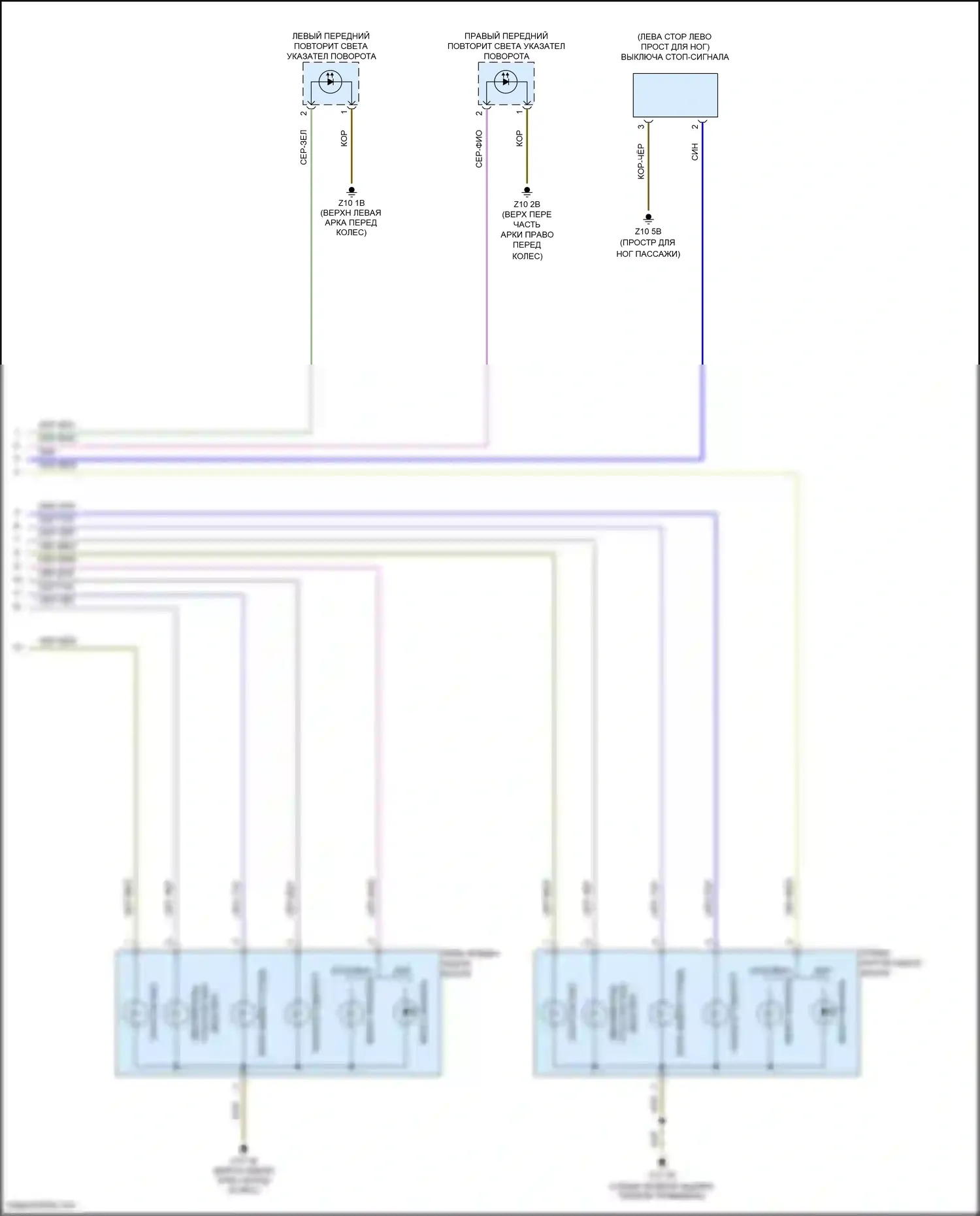 Cooper MINI III (2013-2018): Электросхема фар и фонарей, хэтчбек (3 из 3) 