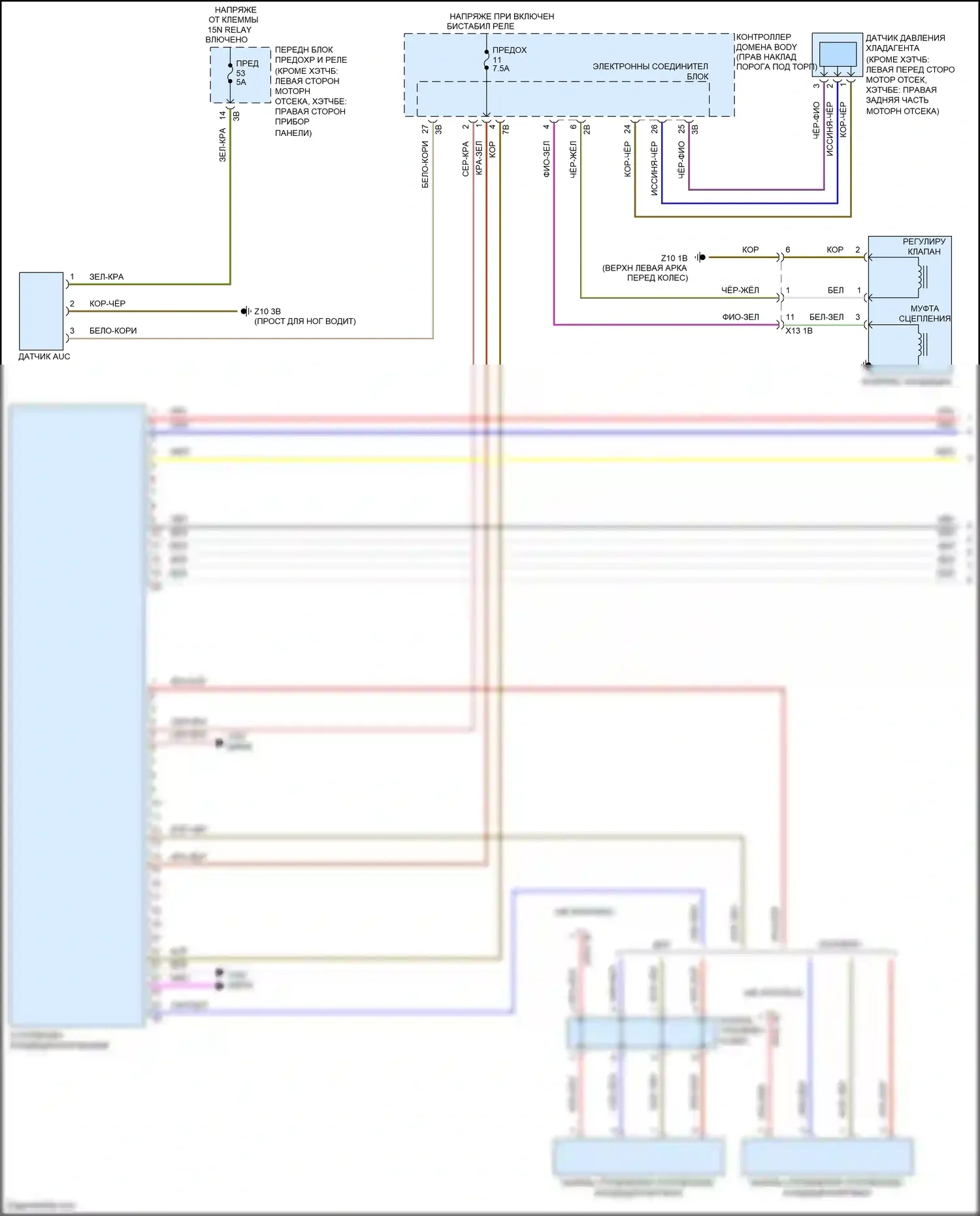 Cooper MINI III (2013-2018): 2,0л турбо, ручная электросхема кондиционера (1 из 3) 