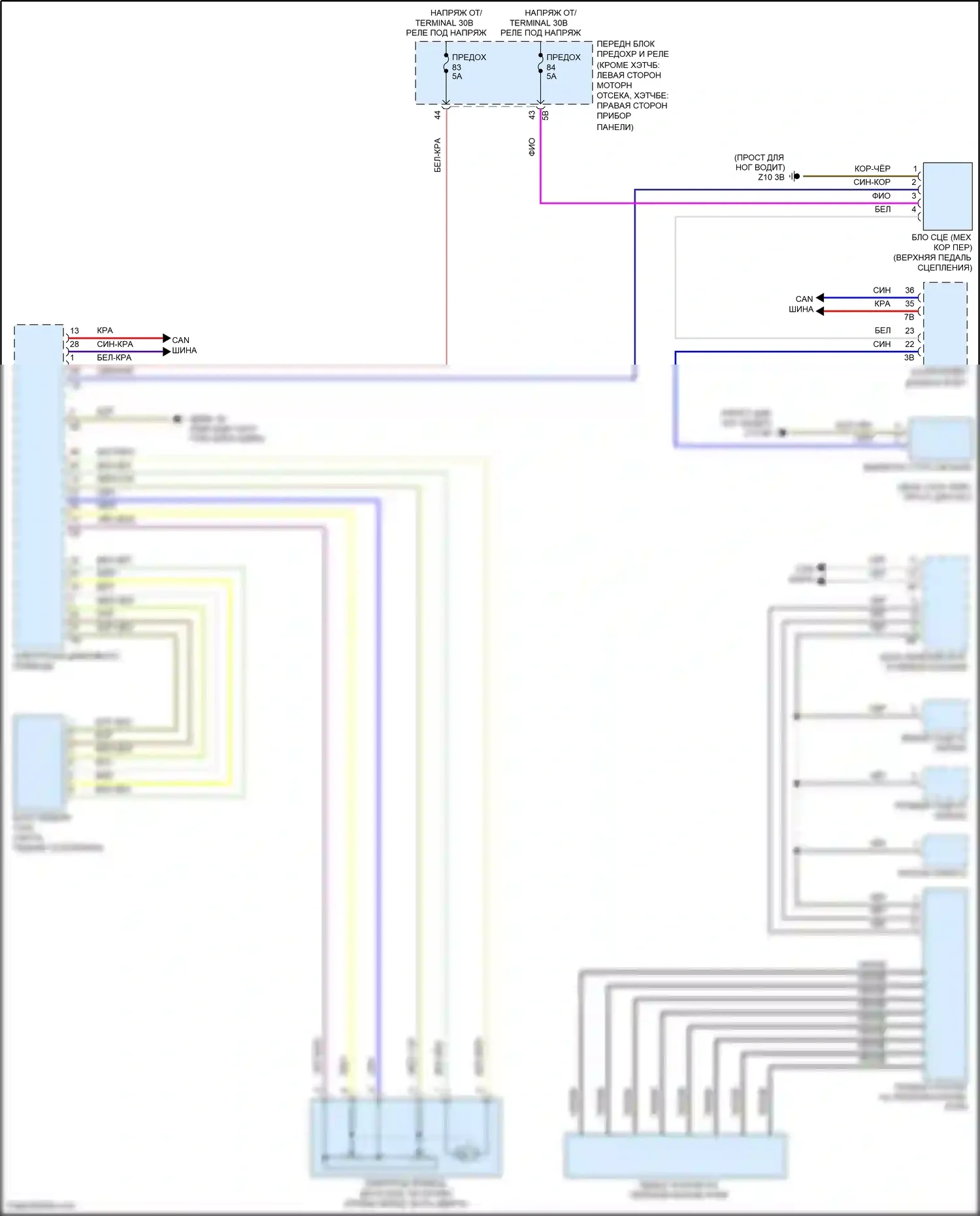Cooper MINI III (2013-2018): 2.0l турбо, электросхема круиз-контроля 