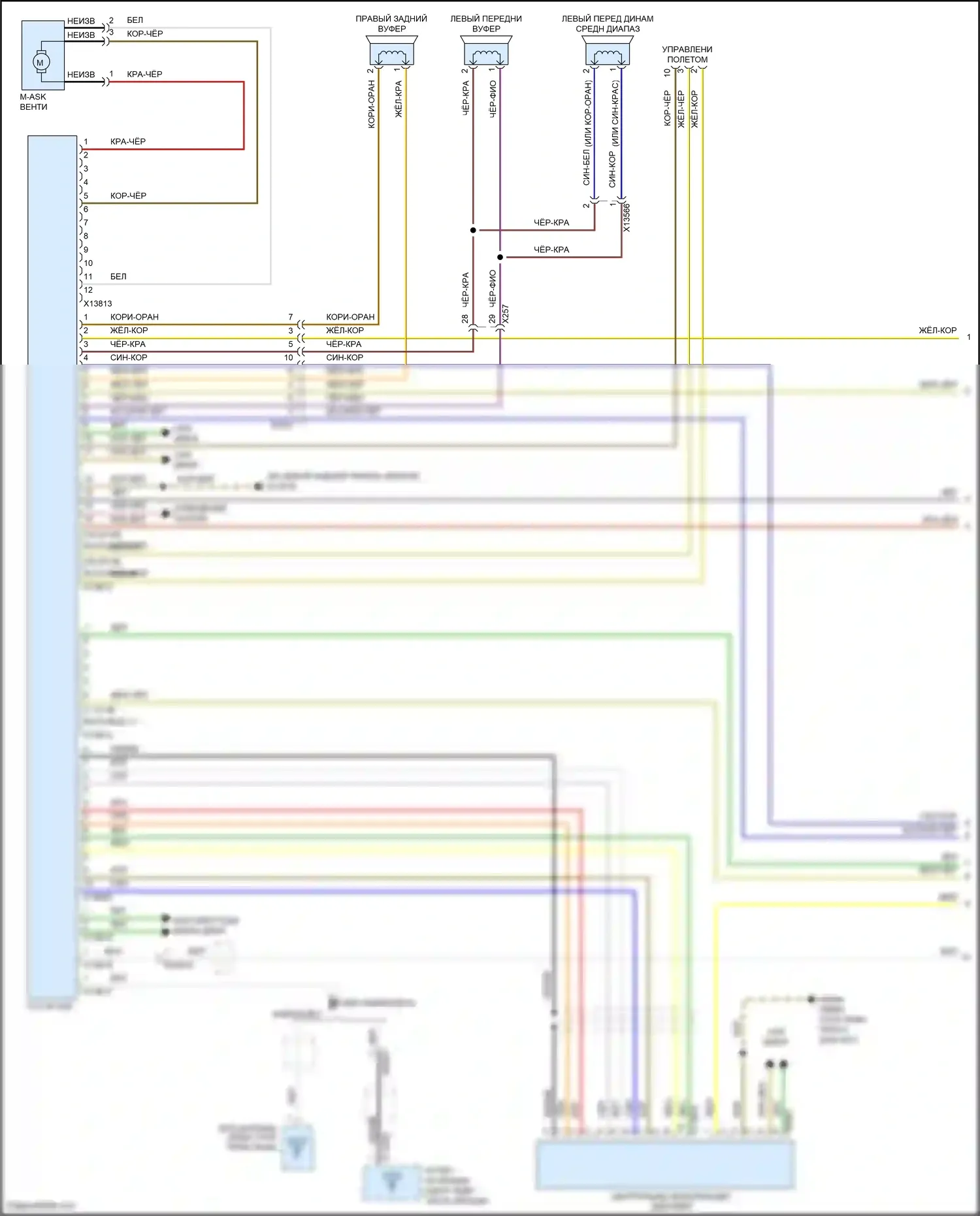 Cooper MINI III (2013-2018): Электросхема магнитолы, купе с ccc/m-ask (1 из 2) 