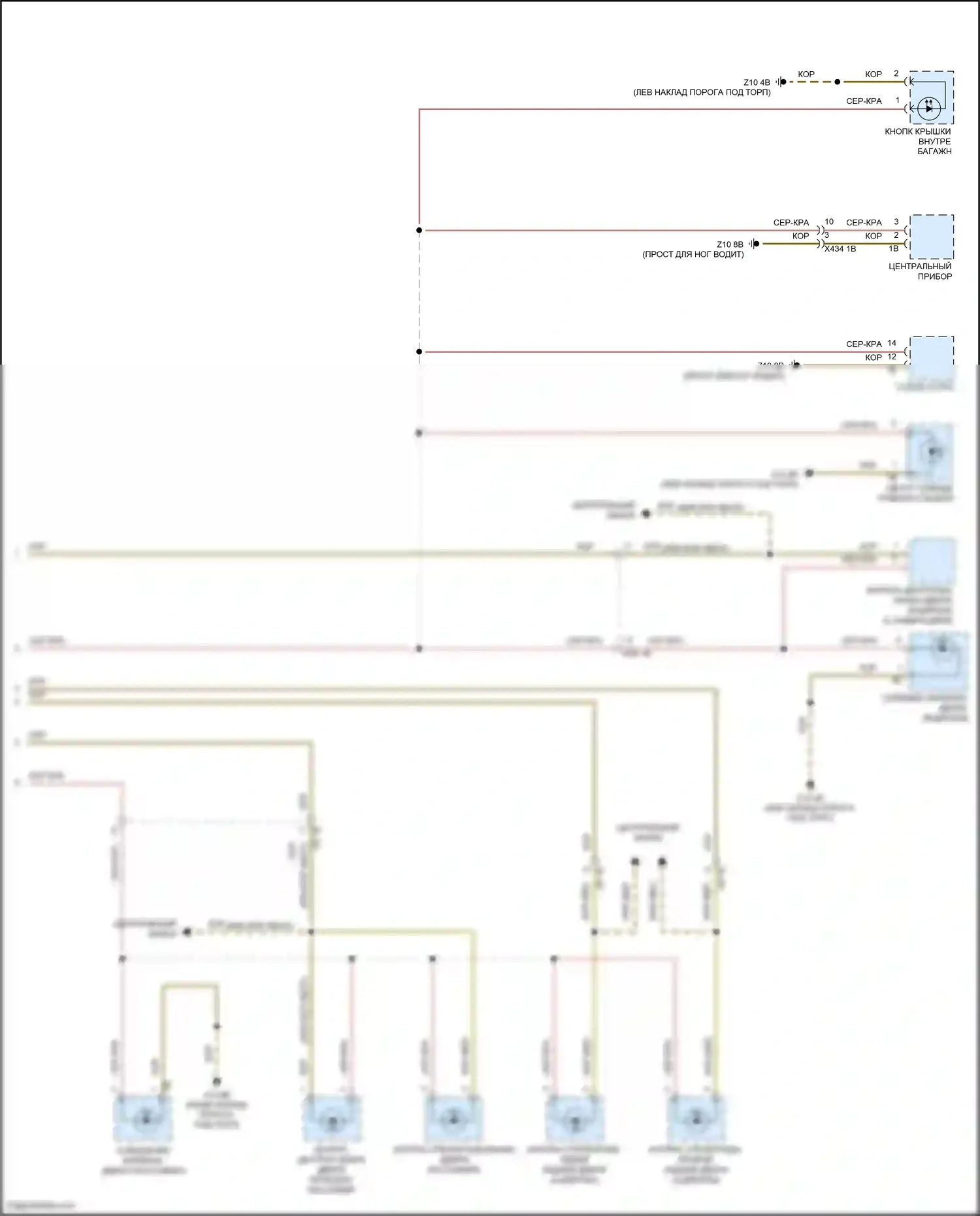Cooper MINI III (2013-2018): Электросхема подсветки приборной панели, хэтчбек (2 из 2) 