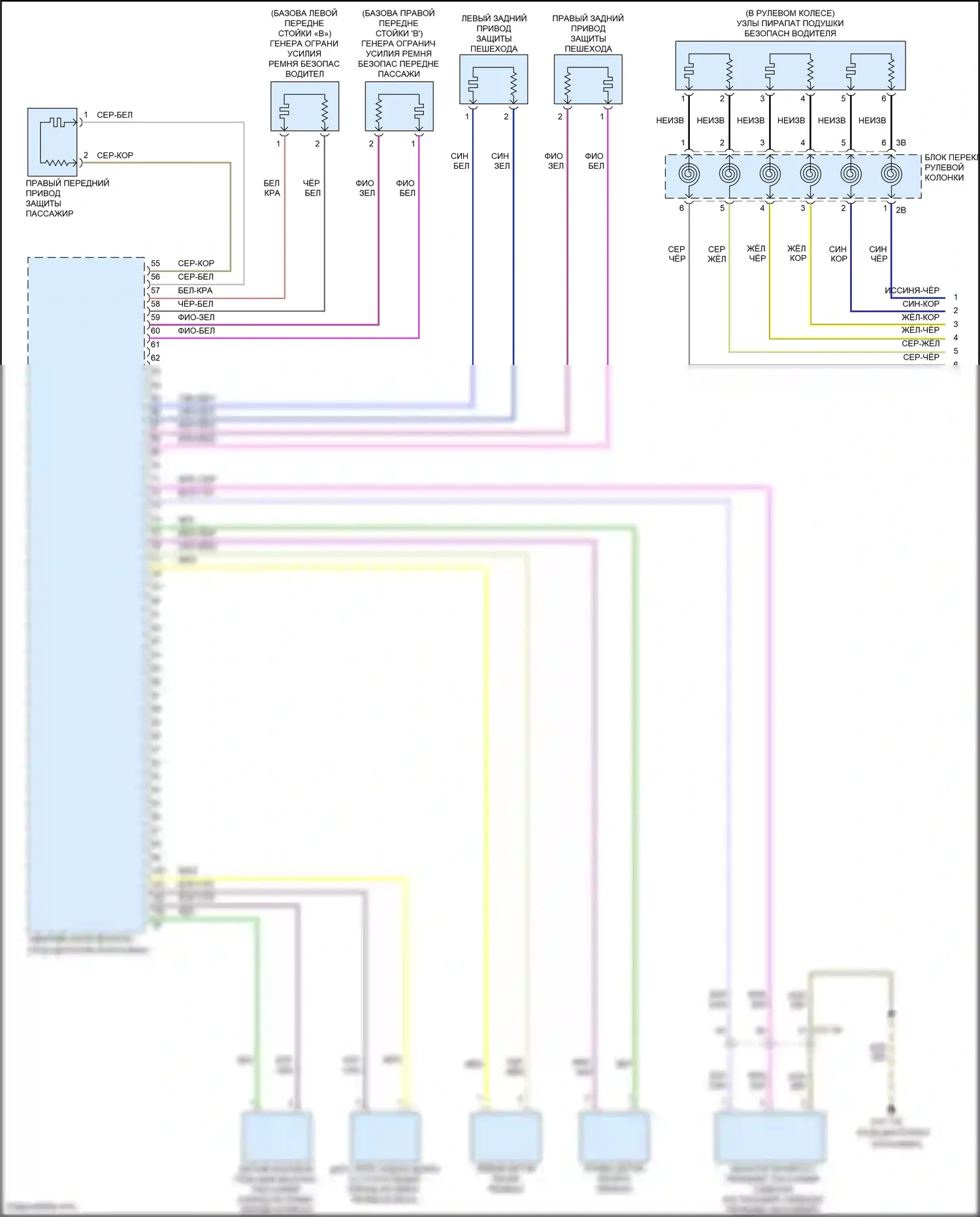 Cooper MINI III (2013-2018): Электросхема подушек безопасности, хэтчбек (1 из 3) 