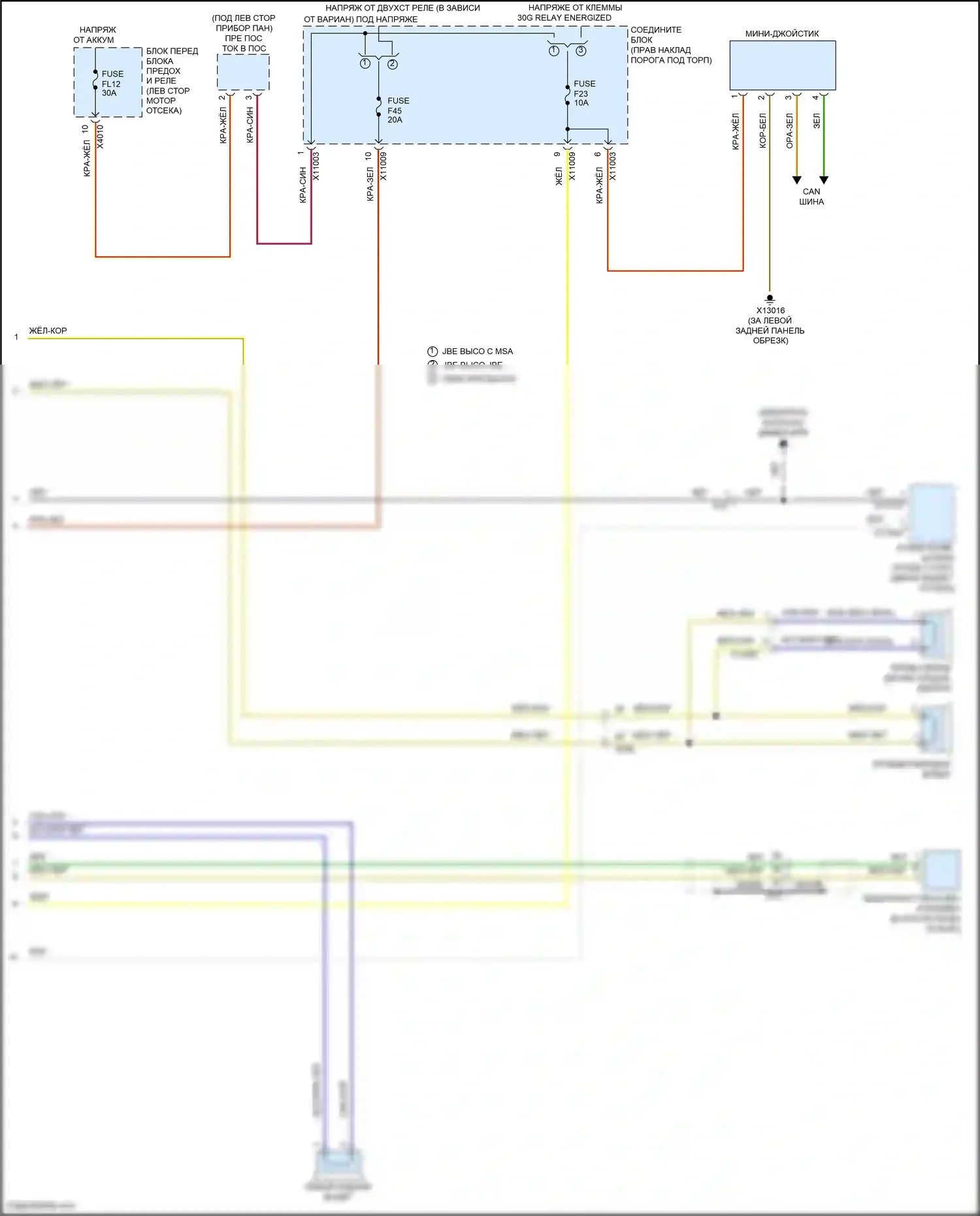 Cooper MINI III (2013-2018): Электросхема навигации, родстер (2 из 2) 