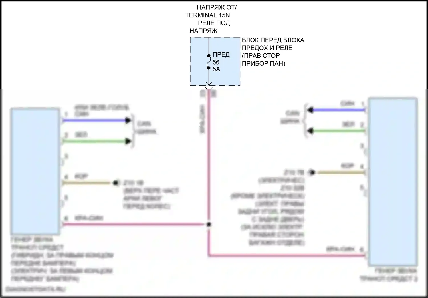 John Cooper Works Clubman MINI II рестайлинг (2019-2024): Электросхема активных управление кузовом и подвеской 