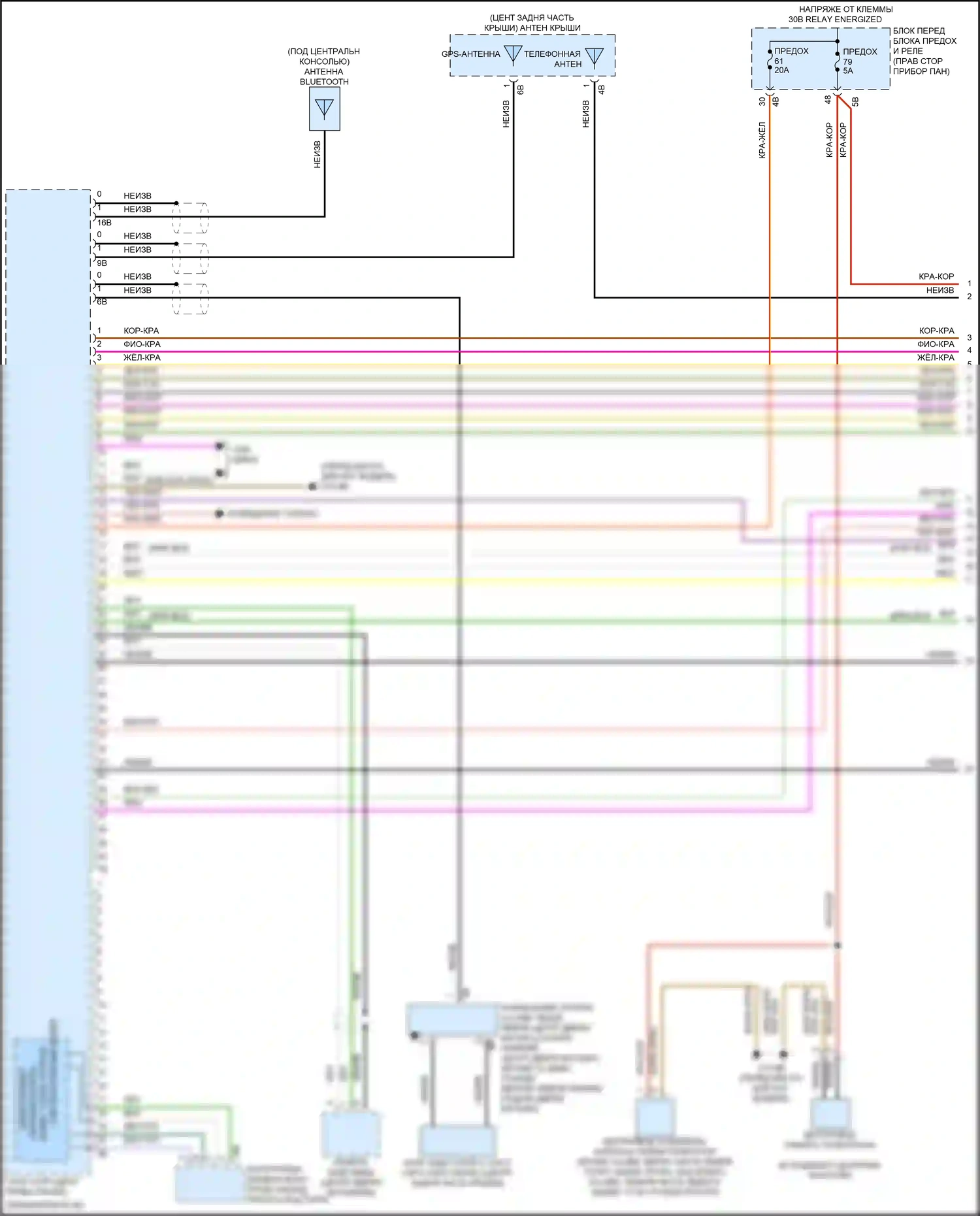 John Cooper Works Clubman MINI II рестайлинг (2019-2024): Электросхема навигации, с базовой магнитолой и активным звуковым оформлением (1 из 4) 