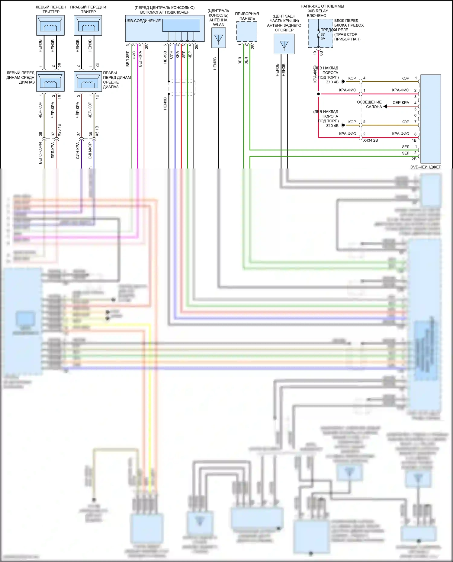 John Cooper Works Clubman MINI II рестайлинг (2019-2024): Электросхема навигации, с hifi магнитолы и активное звуковое оформление (5 из 5) 