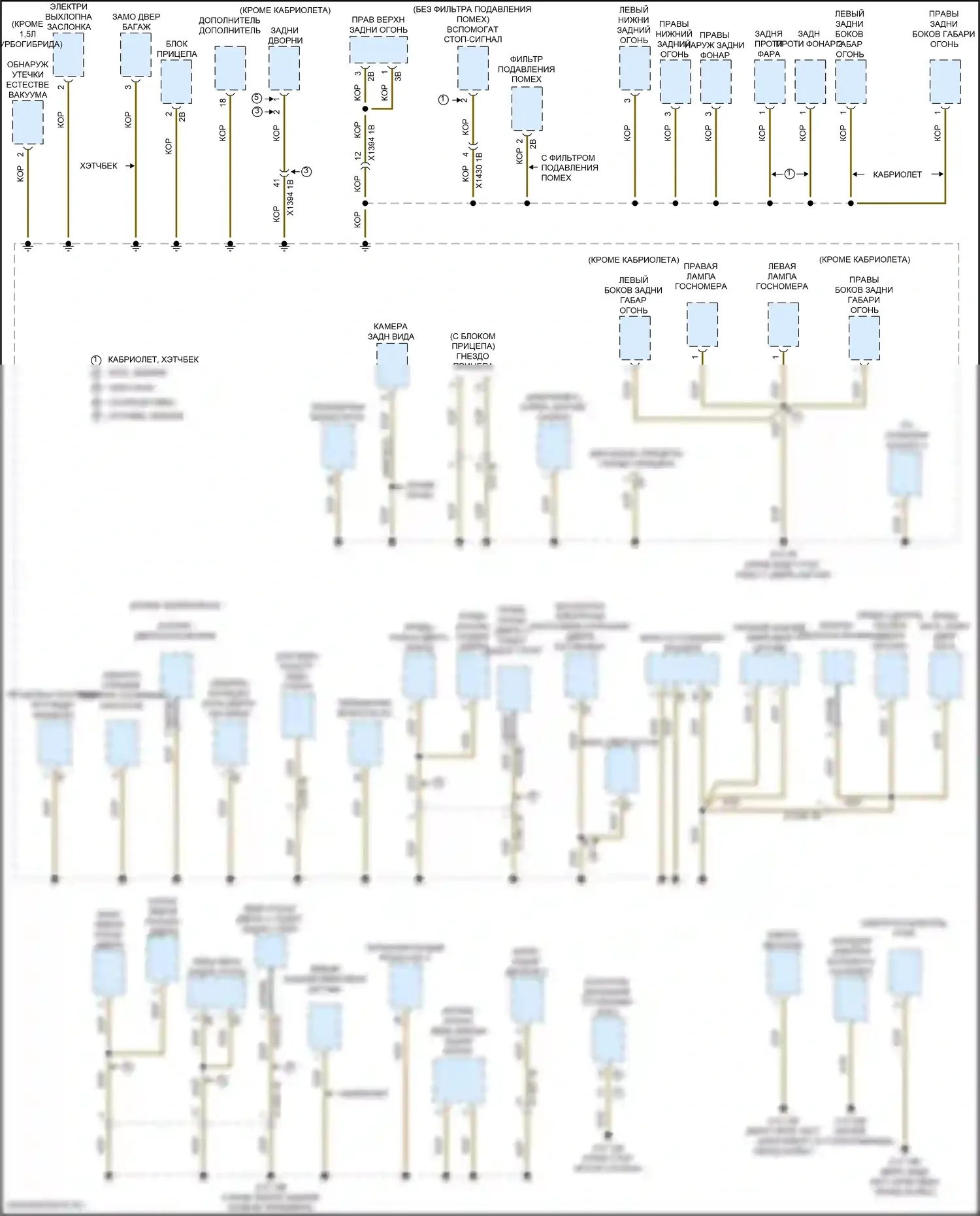 John Cooper Works Clubman MINI II рестайлинг (2019-2024): Электросхема точек подключения масс (3 из 4) 