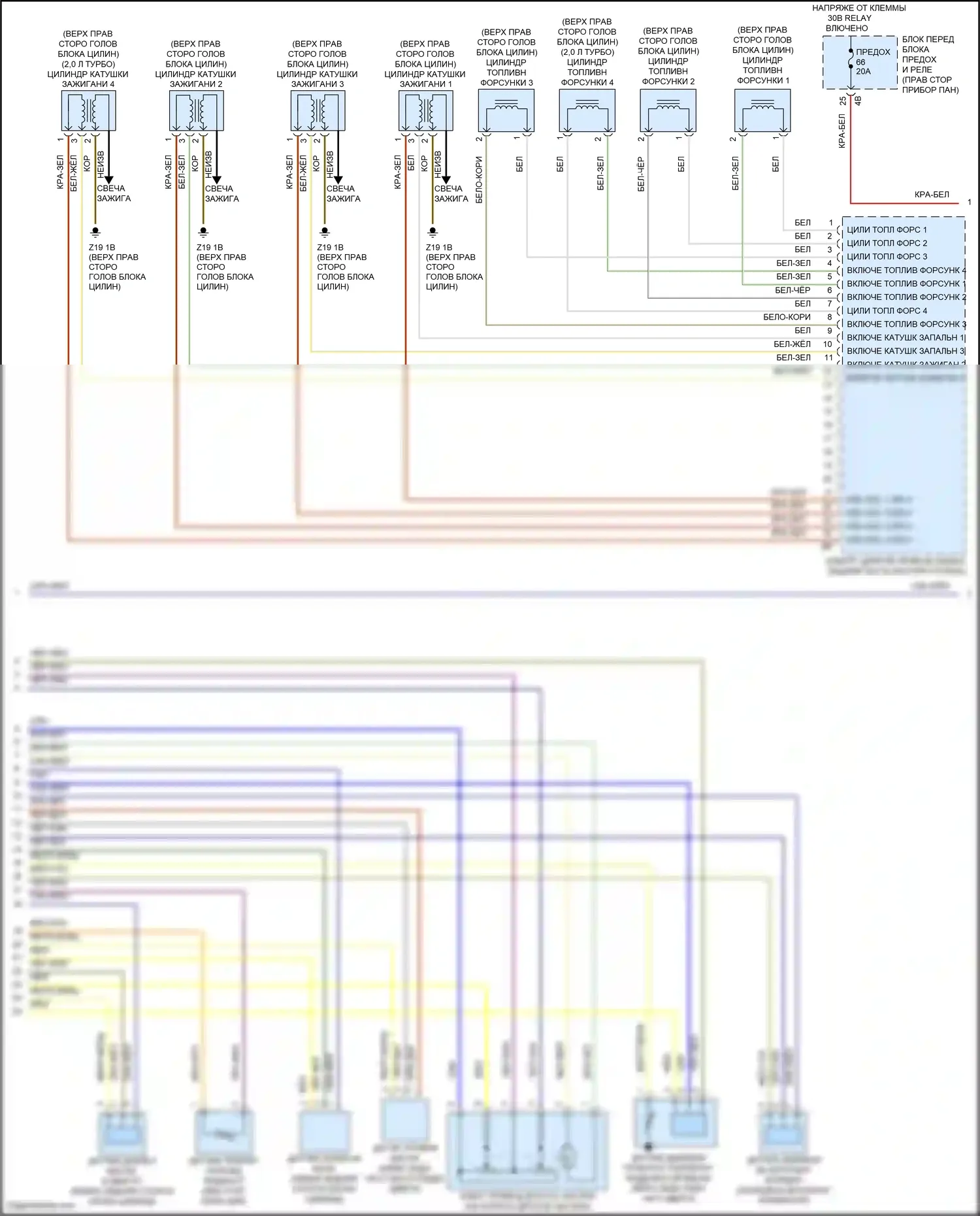 John Cooper Works Clubman MINI II (2015-2019): Электросхема двигателя 1.5л турбо (3 из 4) 