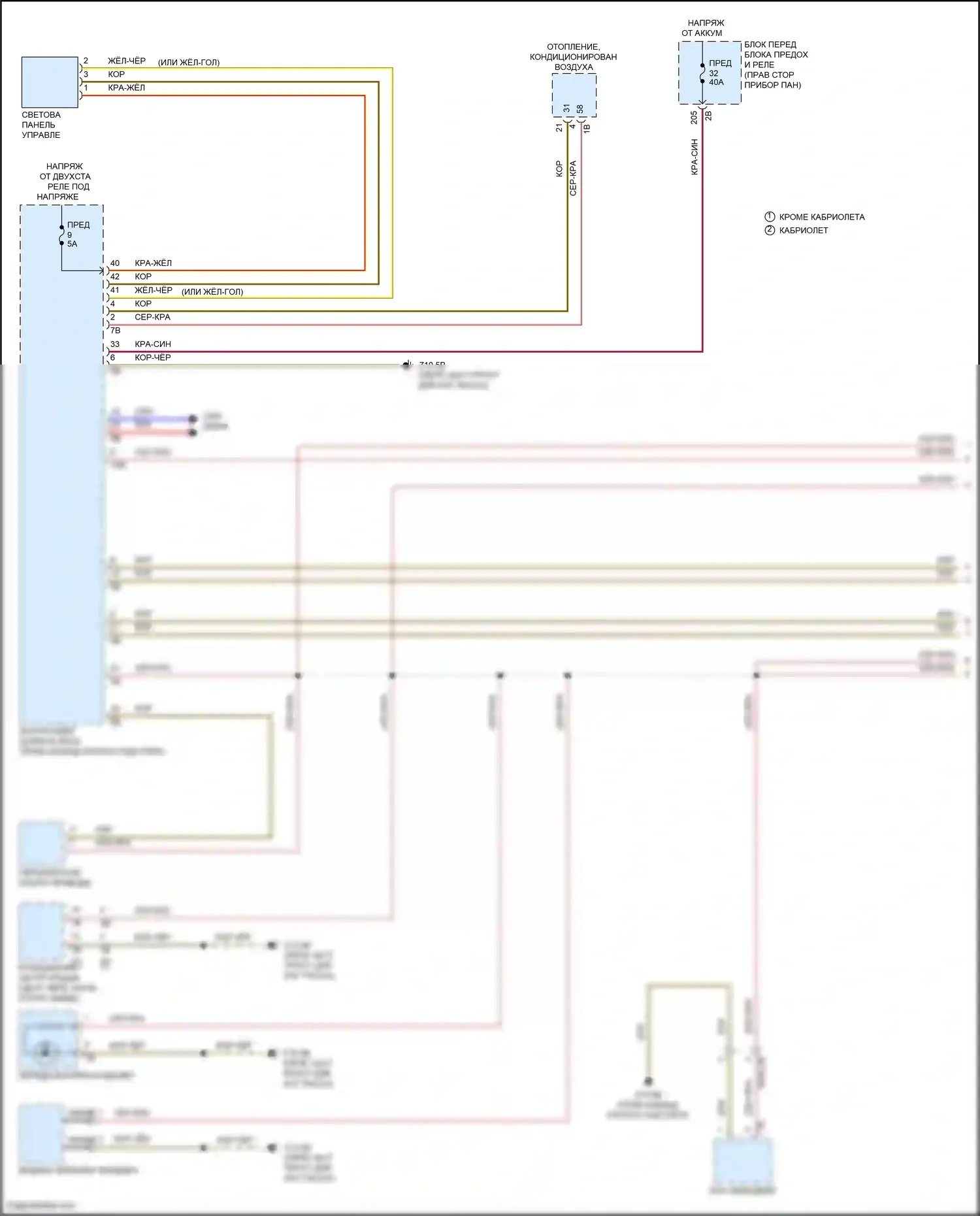 John Cooper Works Clubman MINI II (2015-2019): Электросхема подсветки приборной панели (1 из 2) 