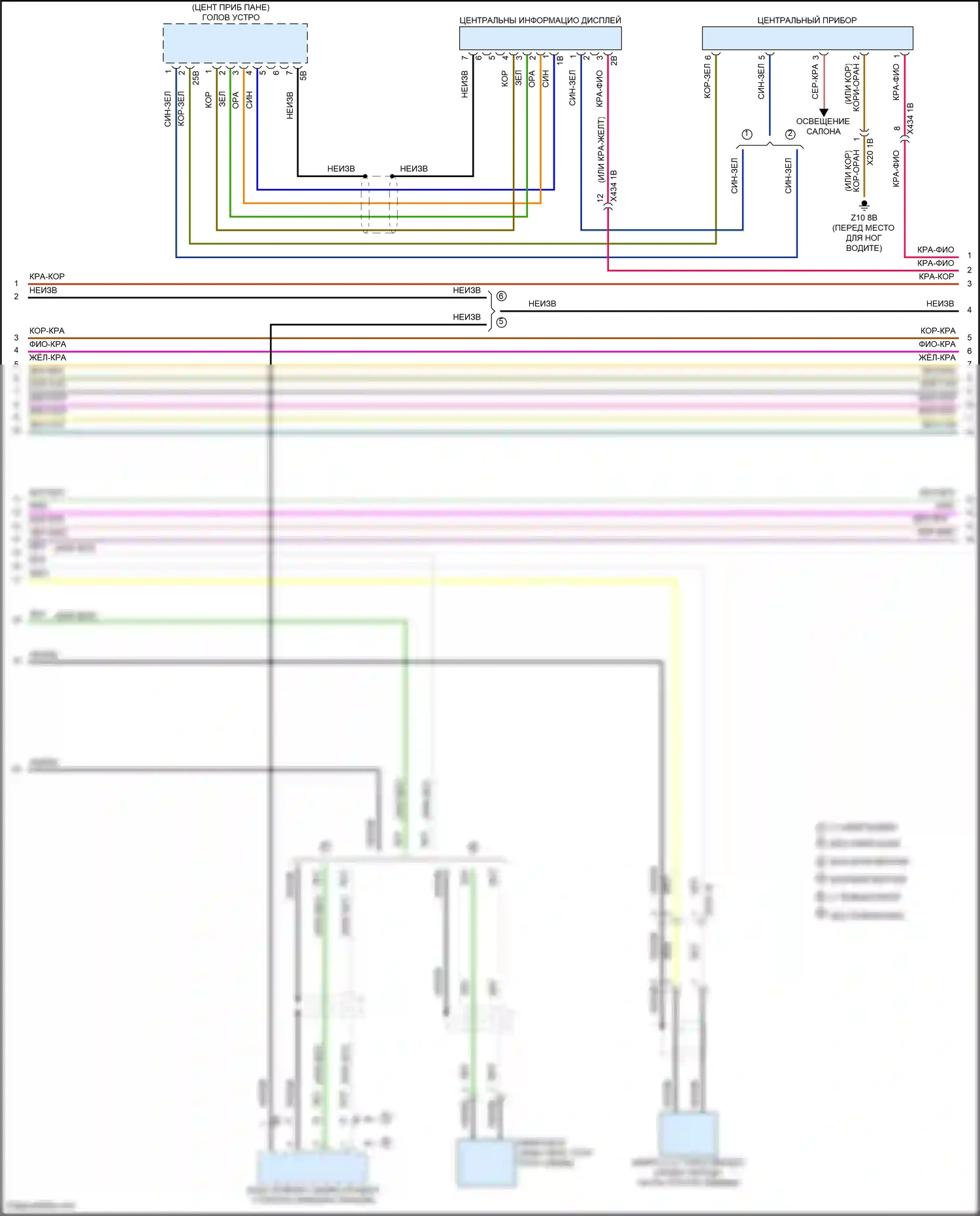 John Cooper Works Clubman MINI II (2015-2019): Электросхема навигации, с базовой магнитолой и активным звуковым оформлением (2 из 4) 