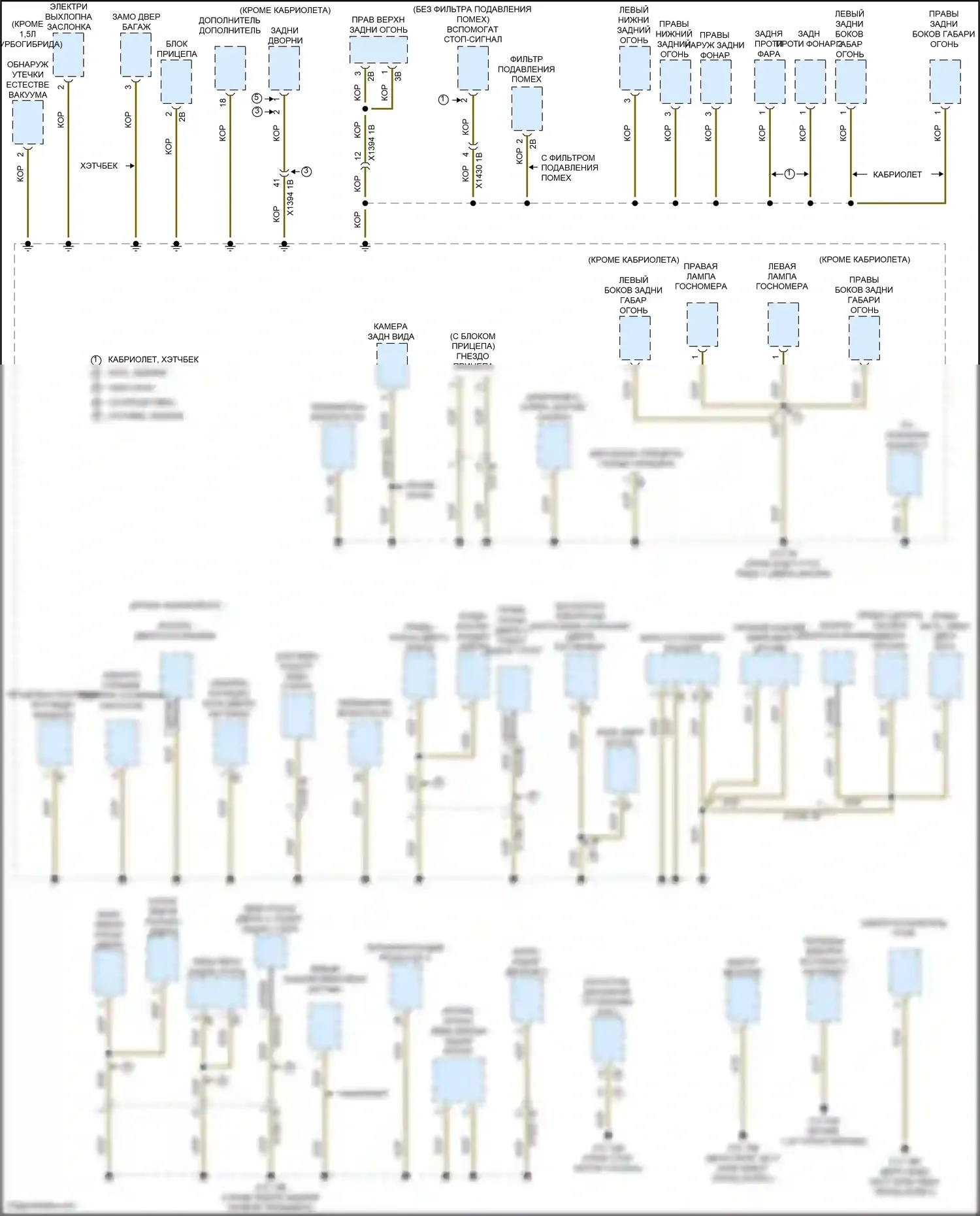 John Cooper Works Countryman MINI II рестайлинг (2020-2024): Электросхема точек подключения масс (3 из 4) 