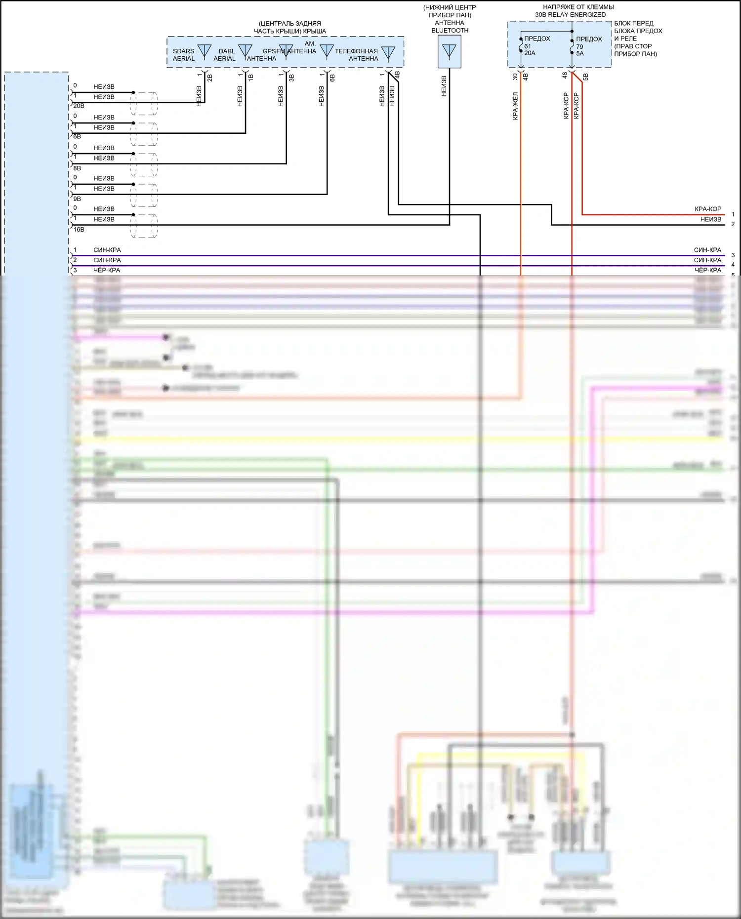 John Cooper Works Countryman MINI II (2016-2020): Электросхема магнитолы, хэтчбек 3-дверный с базовой магнитолой, без активного звукового оформления (1 из 4) 