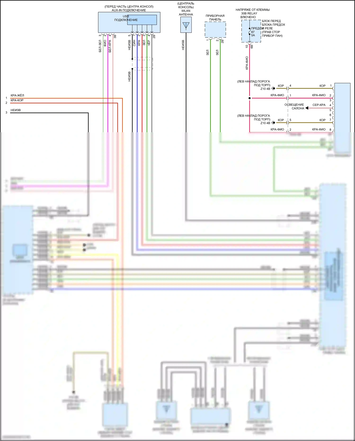 John Cooper Works Countryman MINI II (2016-2020): Электросхема магнитолы, хэтчбек 3-дверный с базовой магнитолой, без активного звукового оформления (4 из 4) 