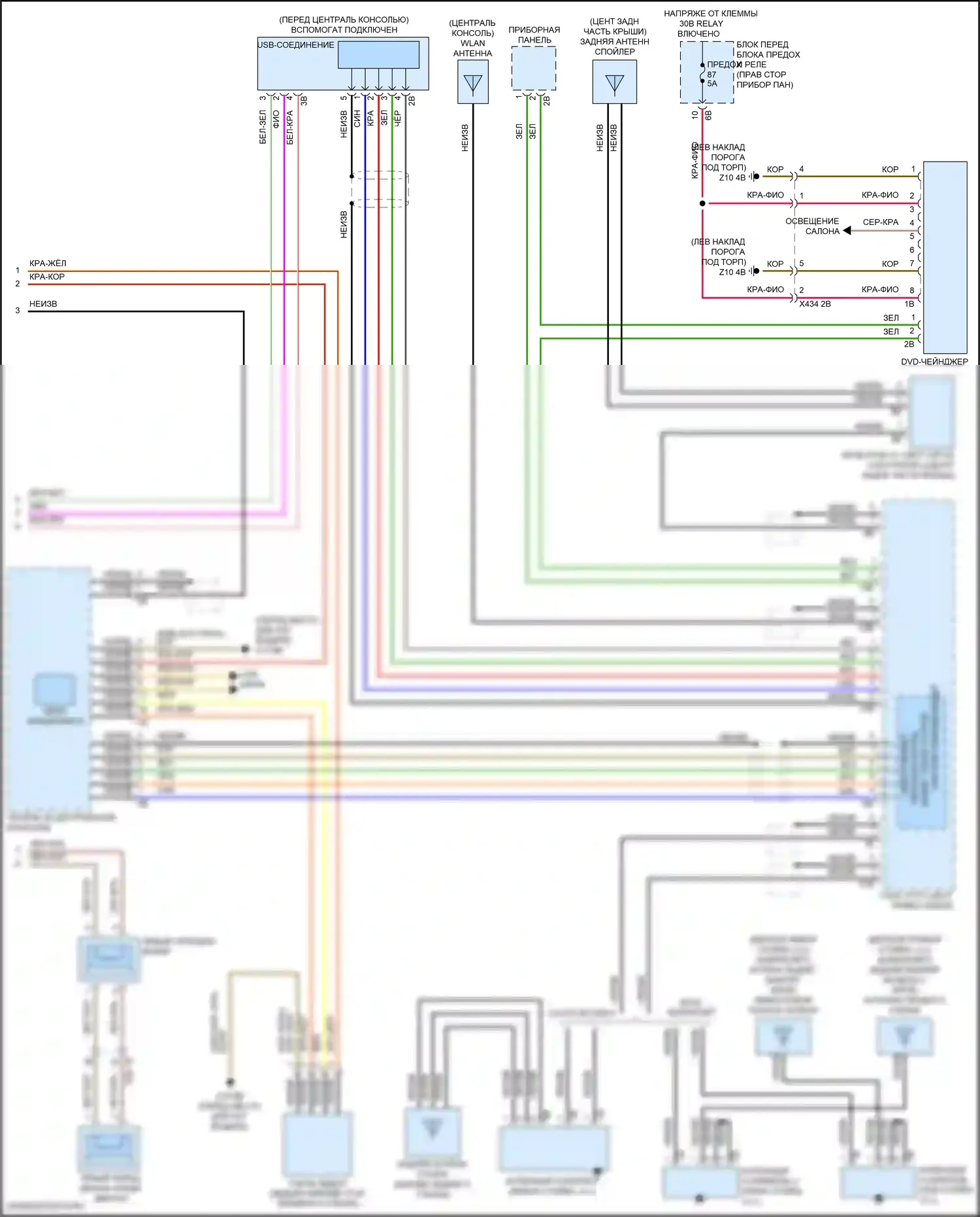 John Cooper Works Countryman MINI II (2016-2020): Электросхема магнитолы, с базовой магнитолой и активным звуковым оформлением (4 из 4) 