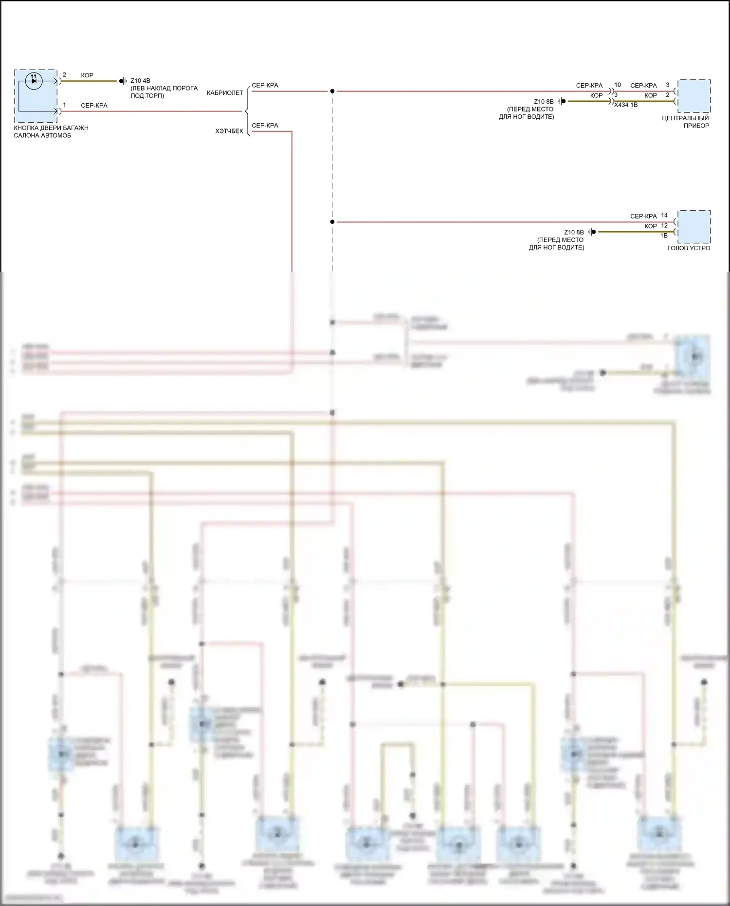 John Cooper Works Countryman MINI II (2016-2020): Электросхема подсветки приборной панели (2 из 2) 