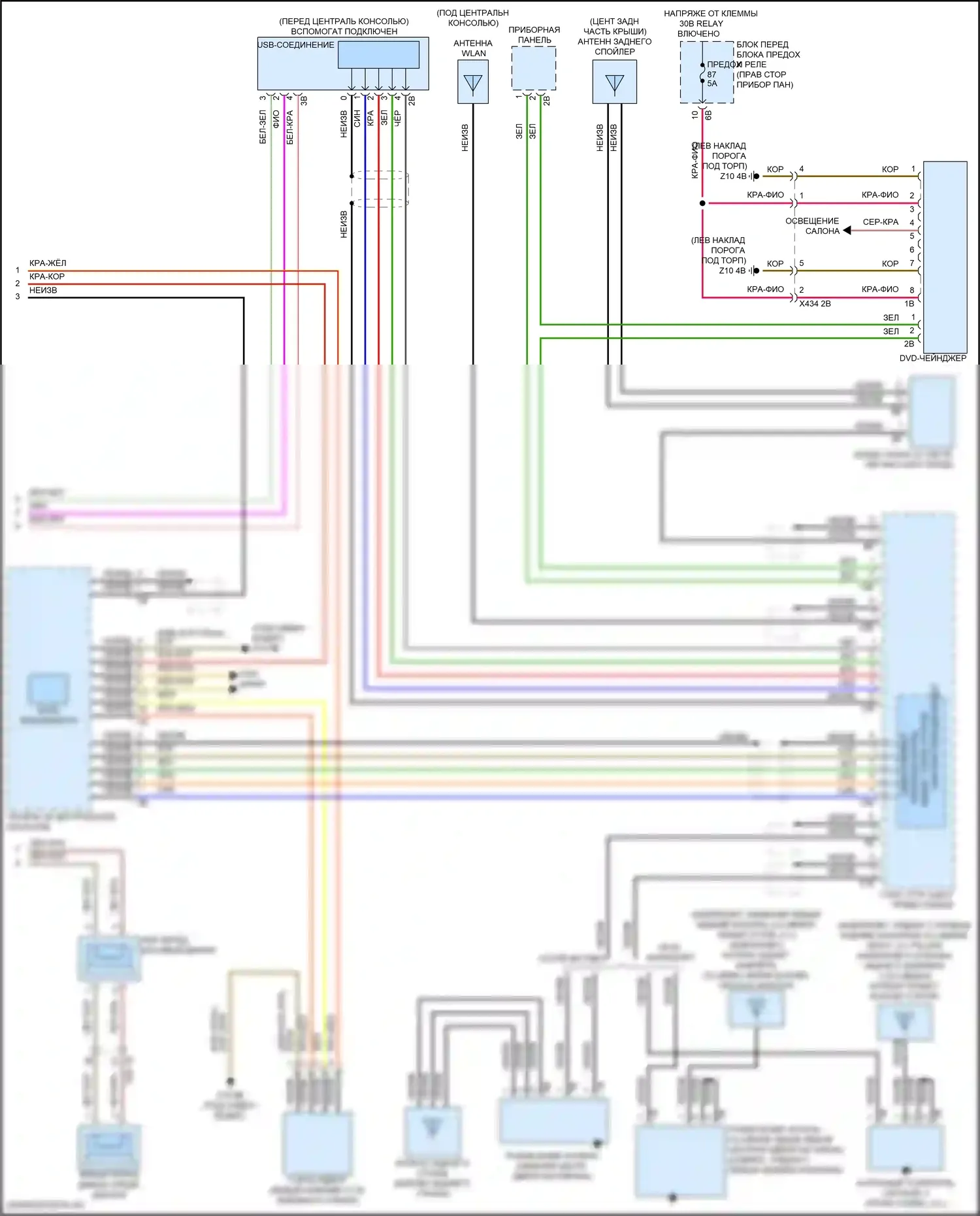 John Cooper Works Countryman MINI III (2023-2024): Электросхема магнитолы, с базовой магнитолой и активным звуковым оформлением (4 из 4) 