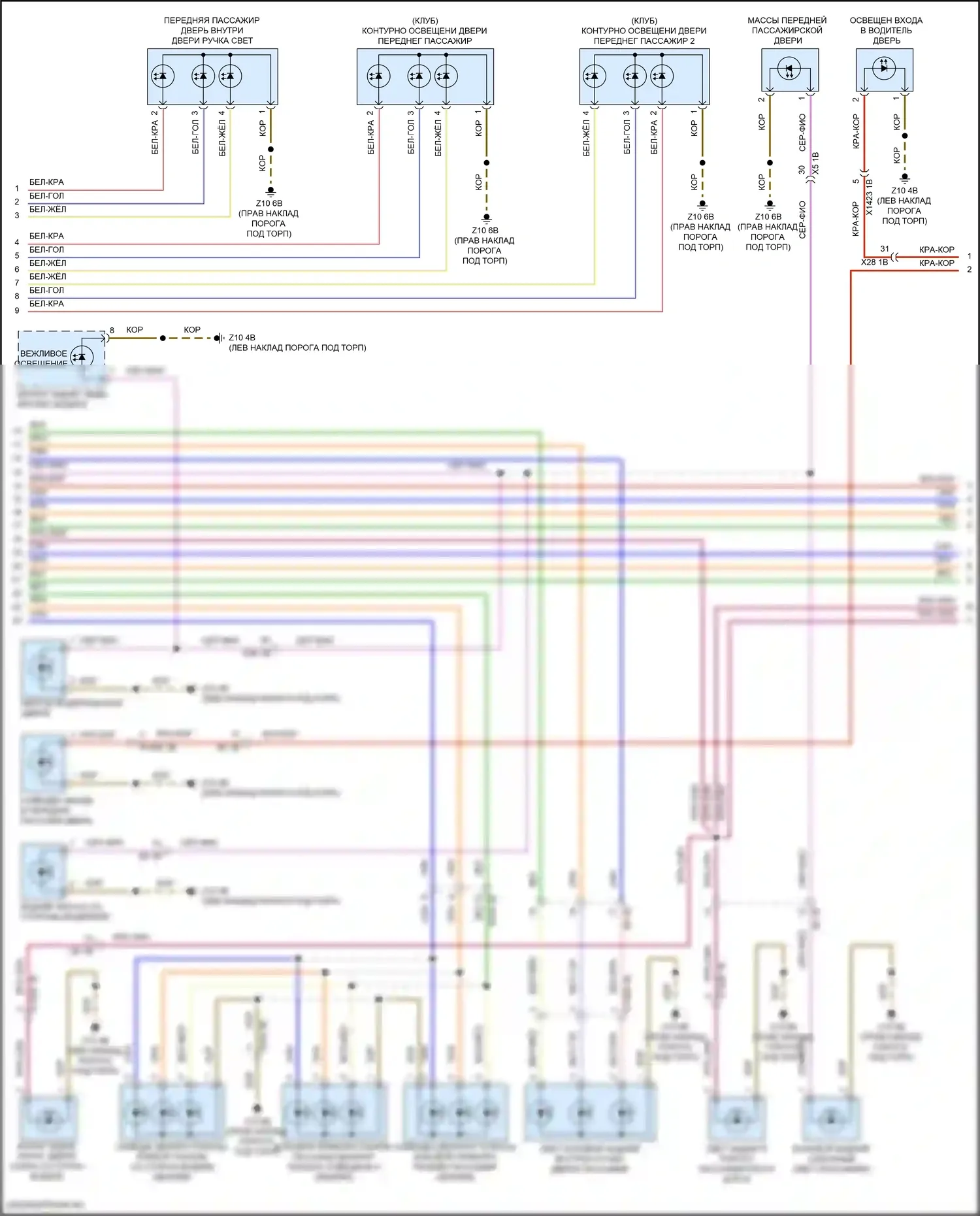 John Cooper Works Countryman MINI III (2023-2024): Электросхема освещения салона (3 из 4) 