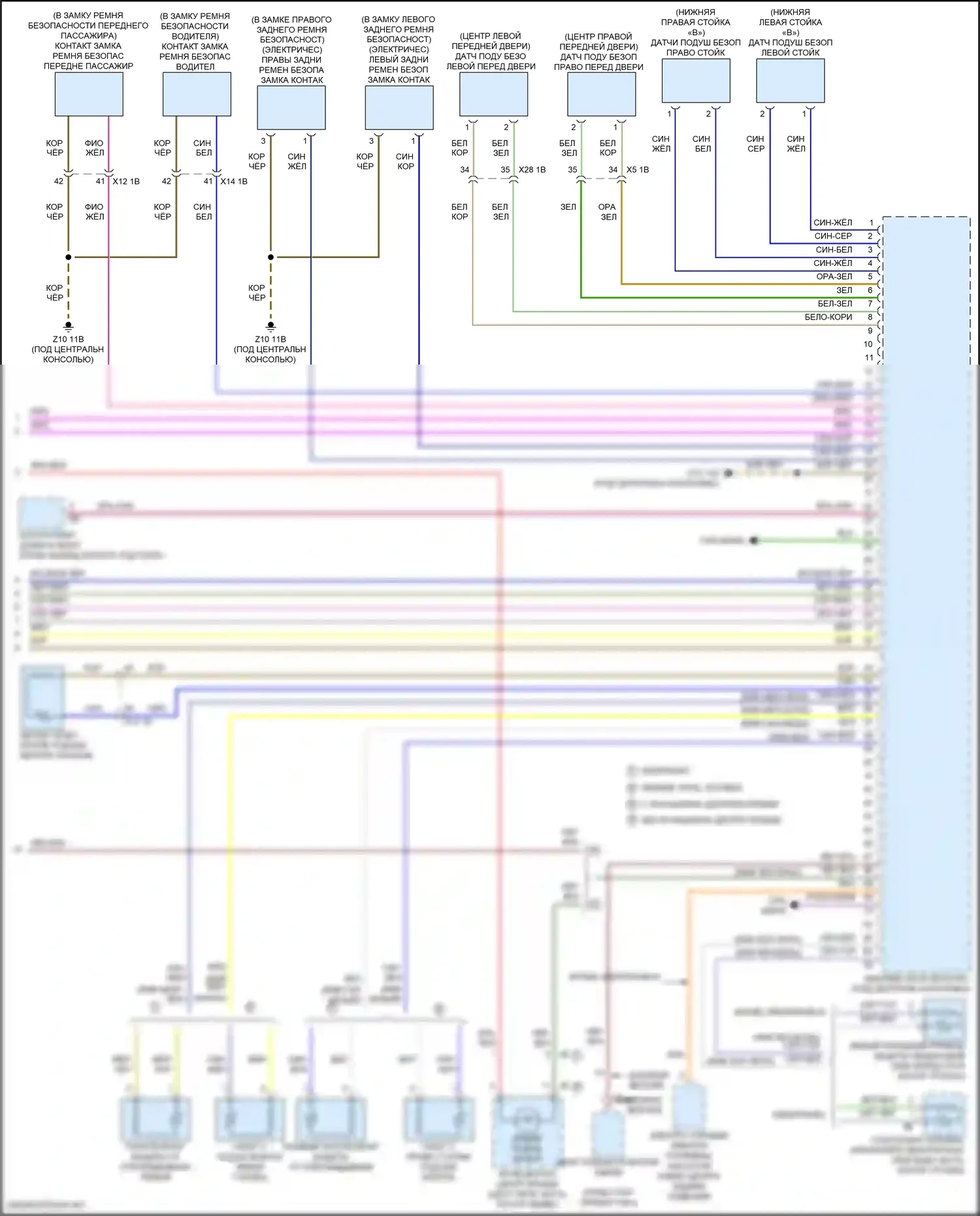 John Cooper Works Countryman MINI III (2023-2024): Электросхема подушек безопасности (3 из 3) 