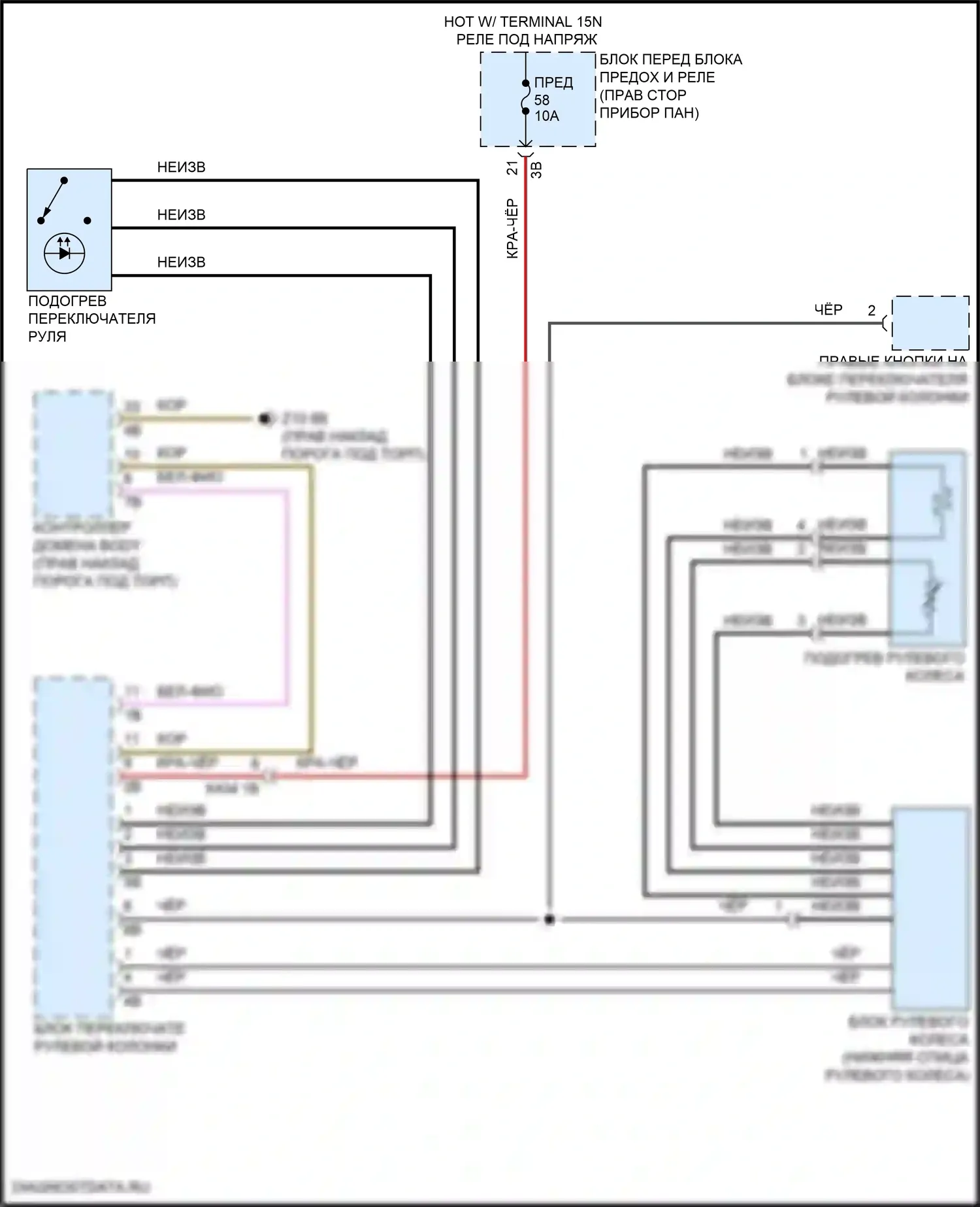 John Cooper Works Countryman MINI III (2023-2024): Электросхема рулевого колеса с подогревом 