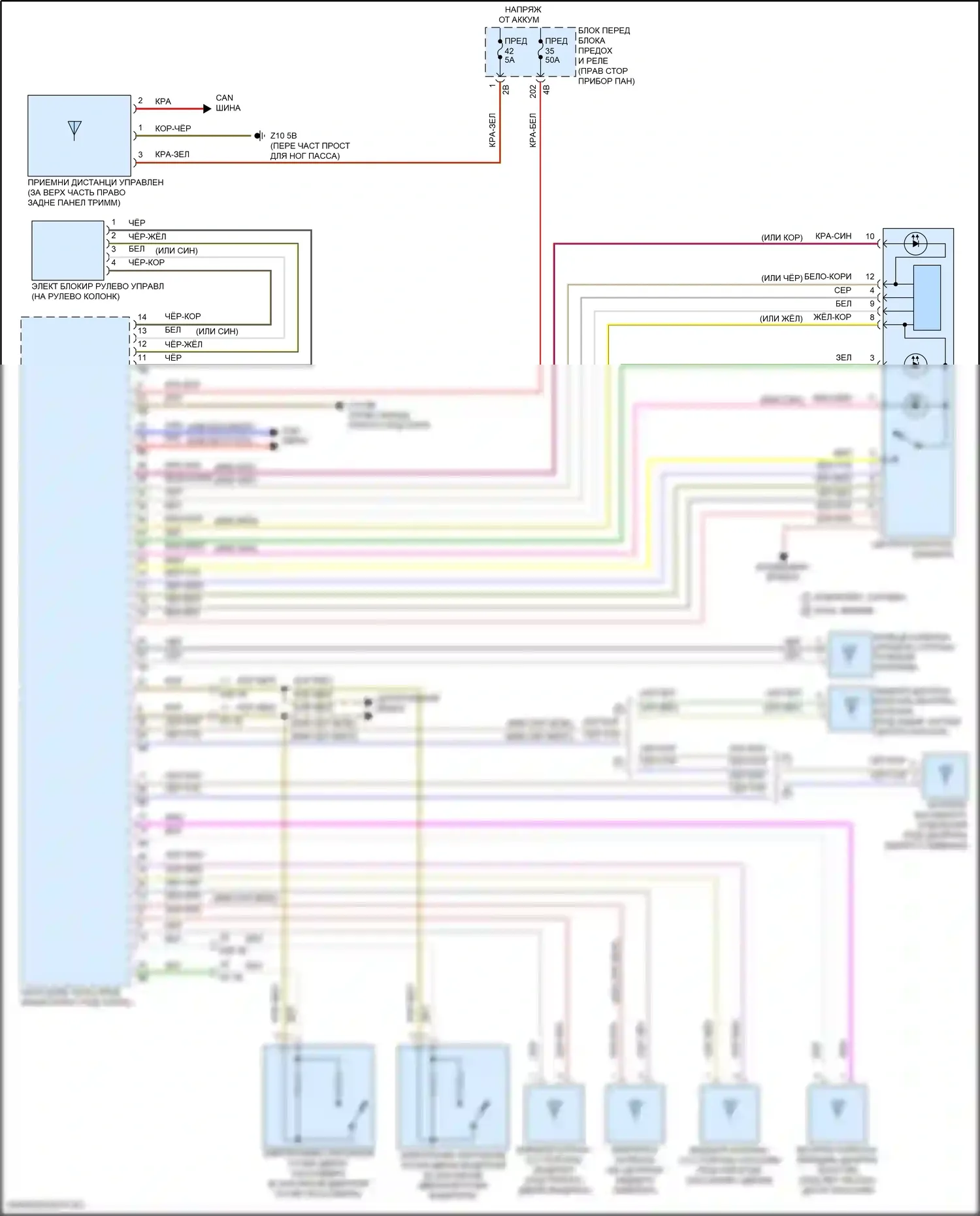 John Cooper Works Countryman MINI III (2023-2024): Электросхема системы бесключевого доступа 