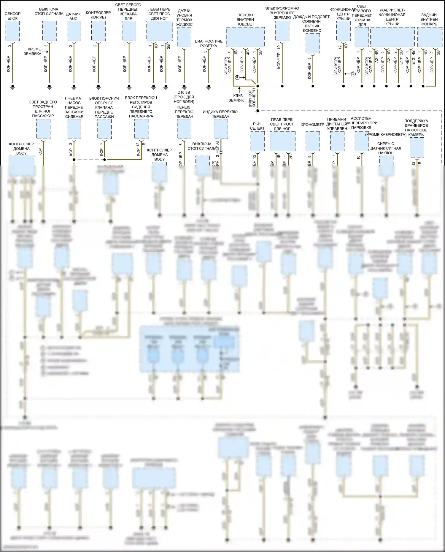John Cooper Works Countryman MINI III (2023-2024): Электросхема точек подключения масс (2 из 4) 